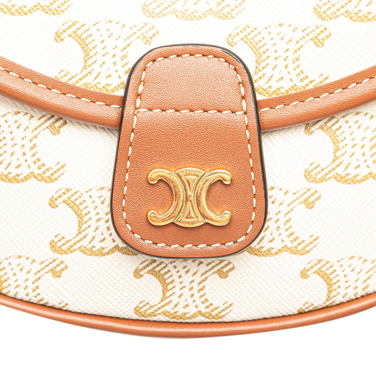 Celine Mini Triomphe Coated Canvas Besace Crossbody