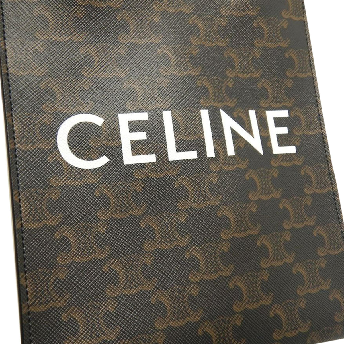 Celine Mini Triomphe Coated Canvas Vertical Cabas Satchel