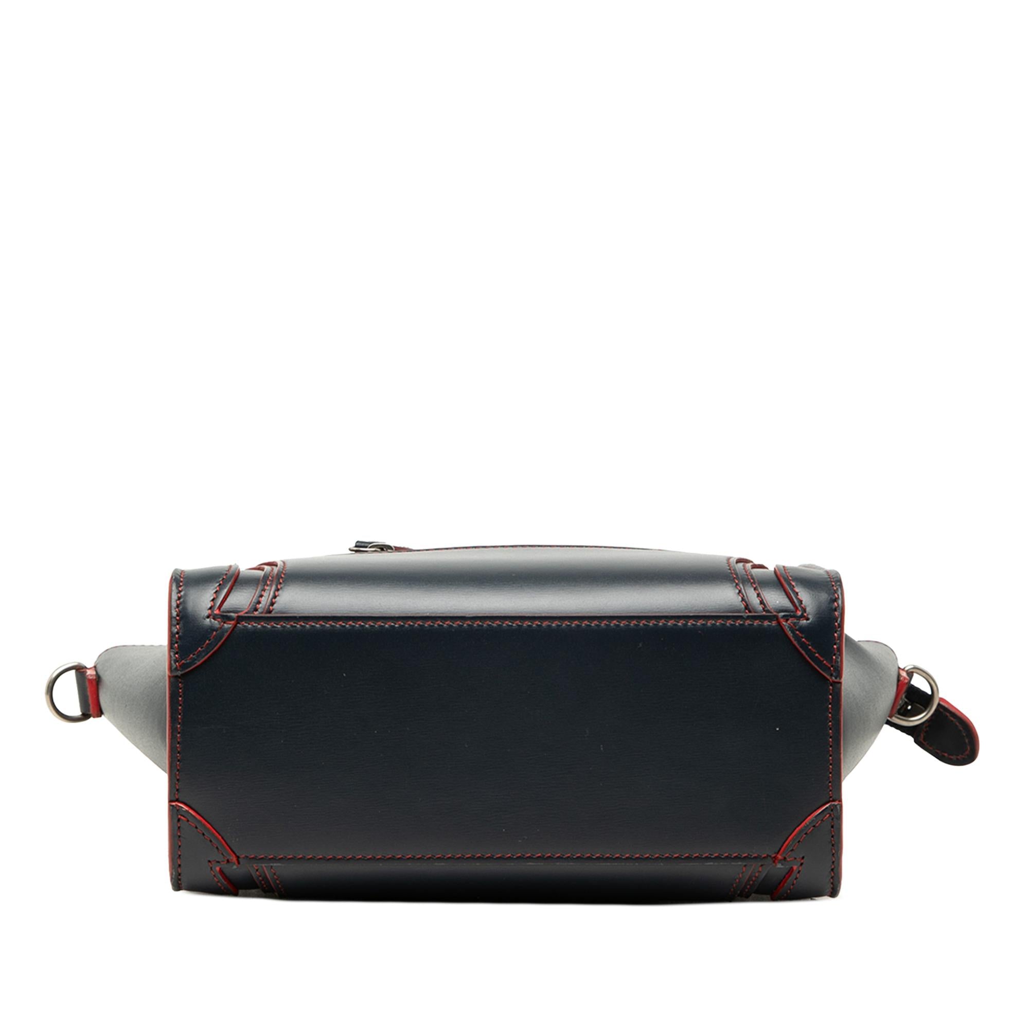 Celine Nano Bicolor Smooth Calfskin Luggage Tote