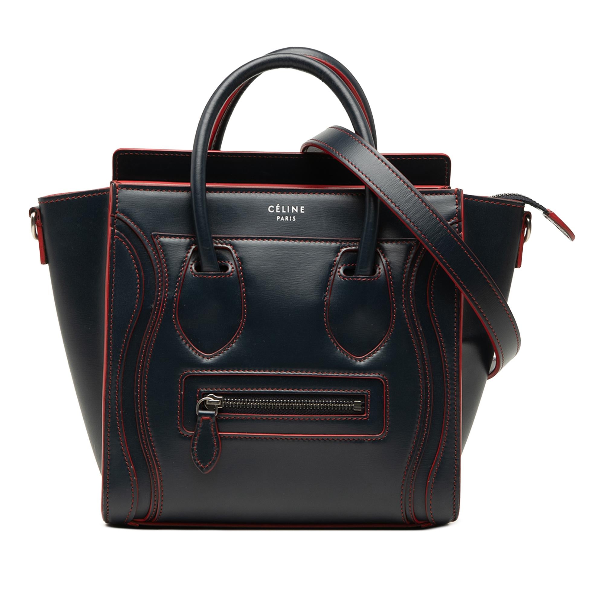 Celine Nano Bicolor Smooth Calfskin Luggage Tote