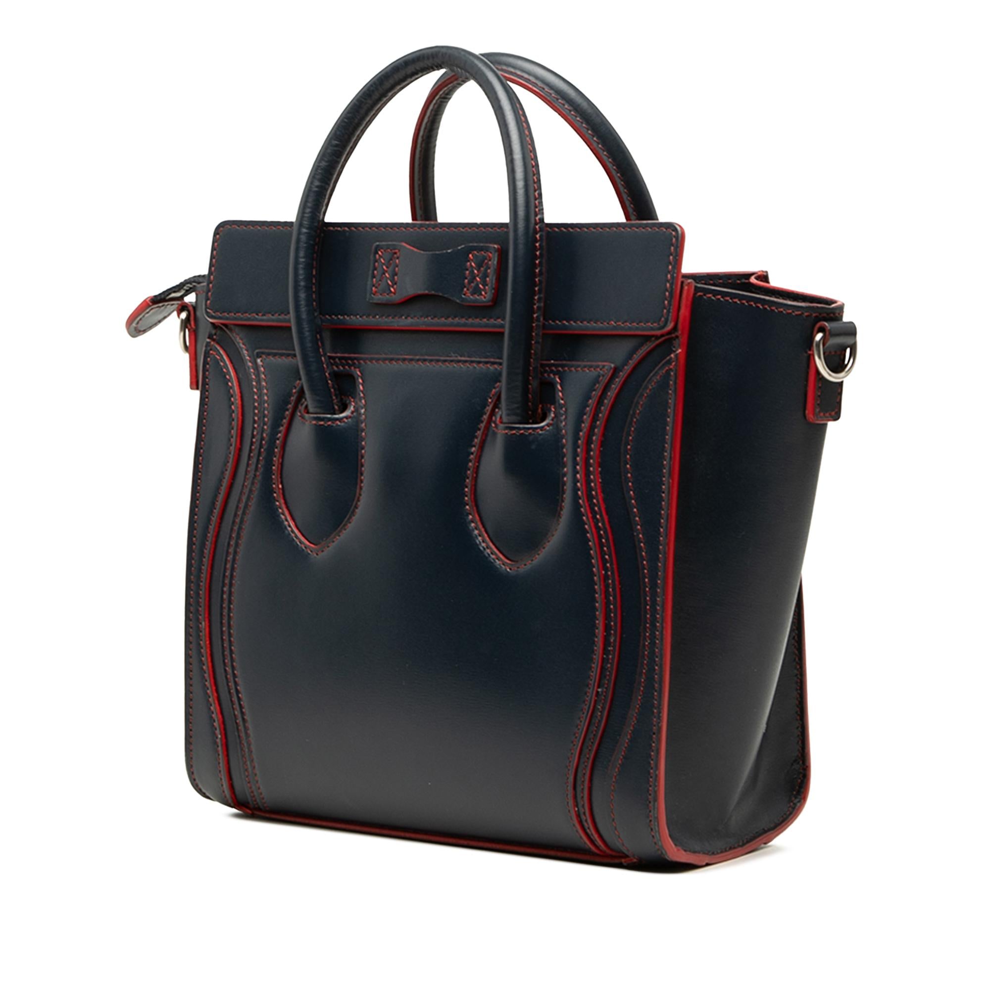 Celine Nano Bicolor Smooth Calfskin Luggage Tote