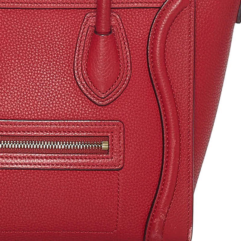 Celine Nano Luggage Leather Satchel (SHG-DNbNna)
