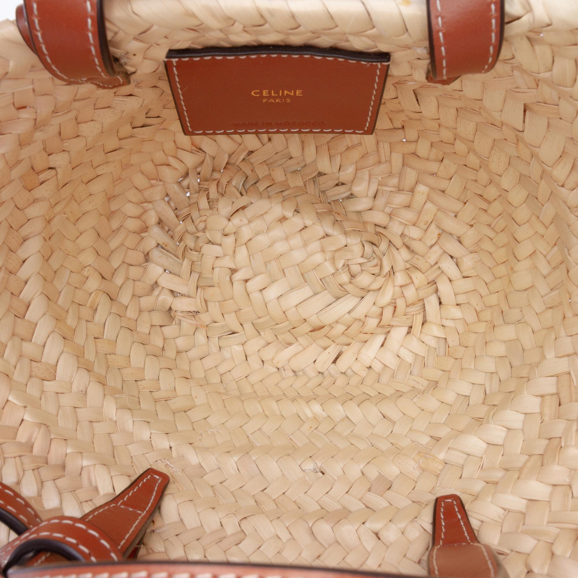 Celine Nano Raffia Triomphe Classic Panier
