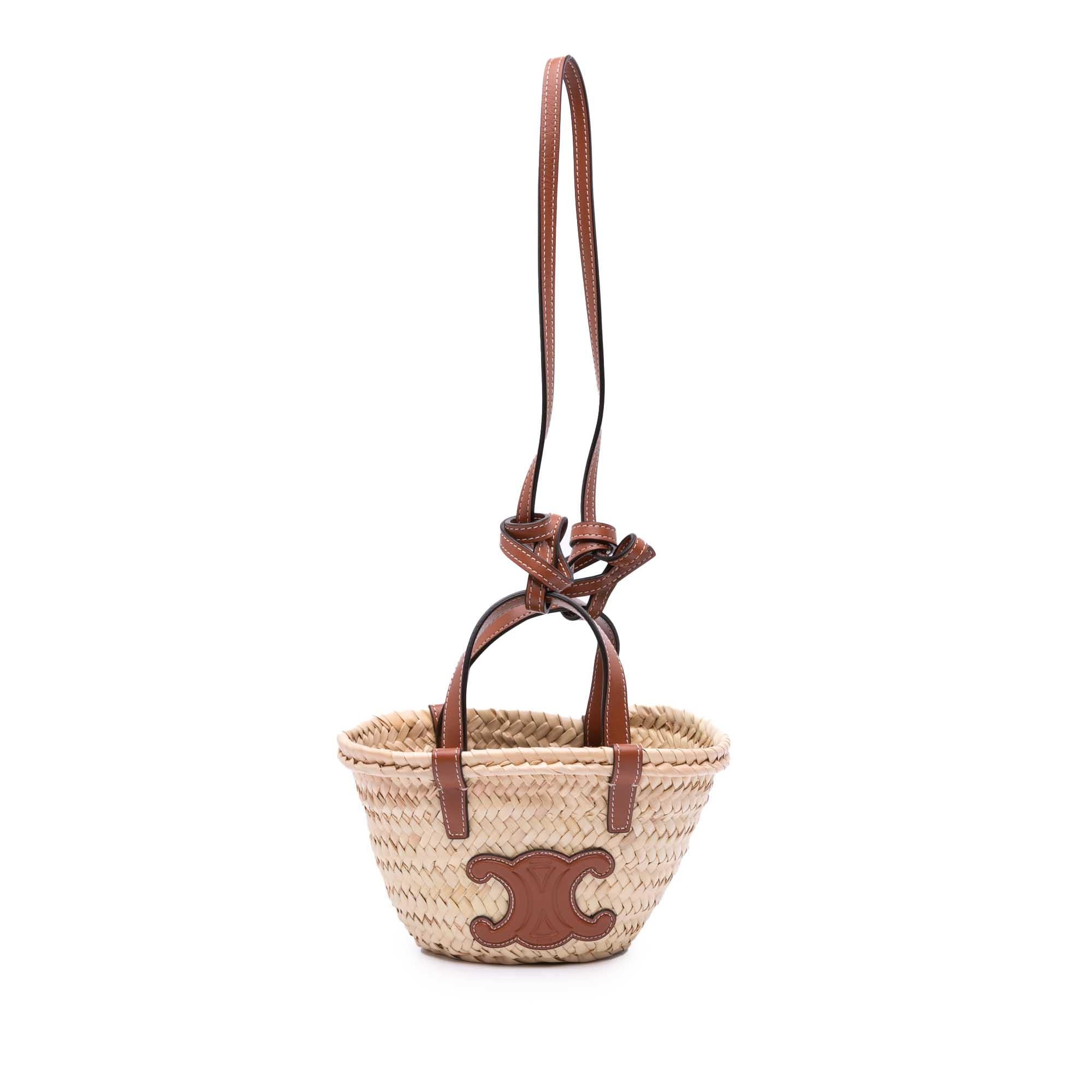 Celine Nano Raffia Triomphe Classic Panier