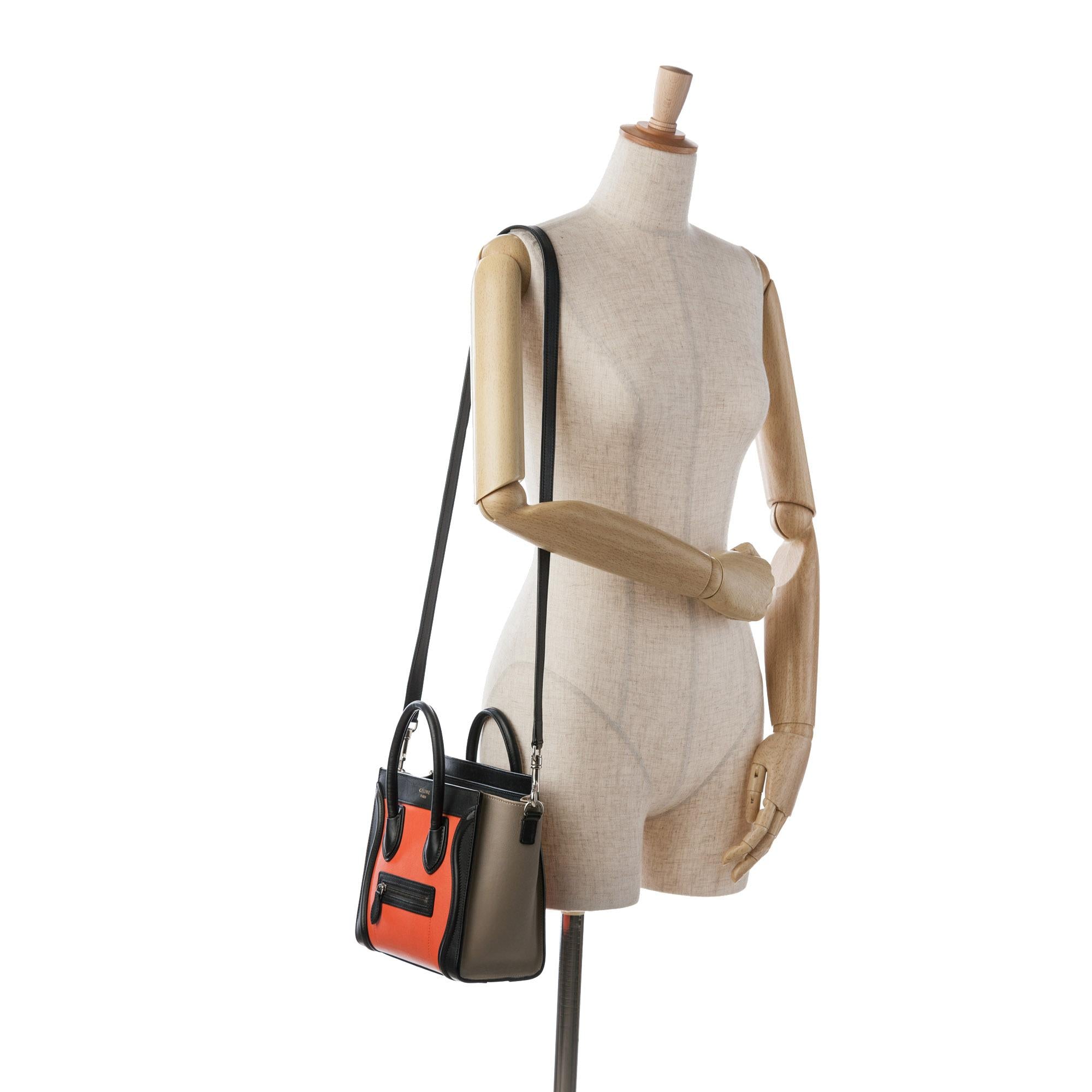 Celine Nano Tricolor Luggage Tote (SHG-6zoiWf)