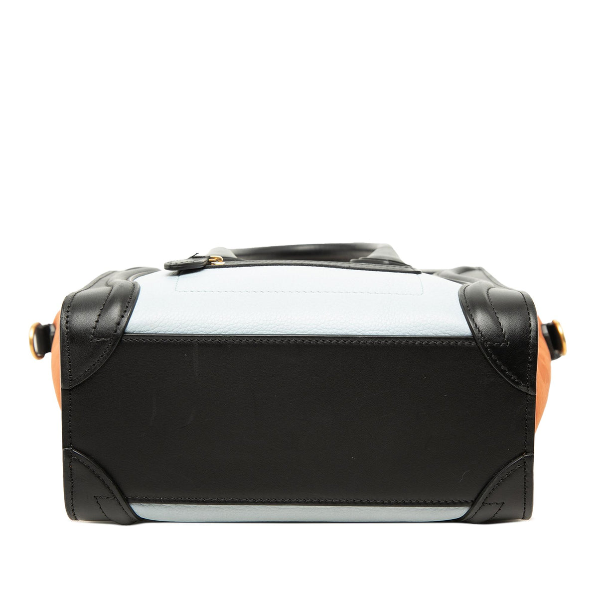 Celine Nano Tricolor Nubuck and Drummed Calfskin Luggage Tote
