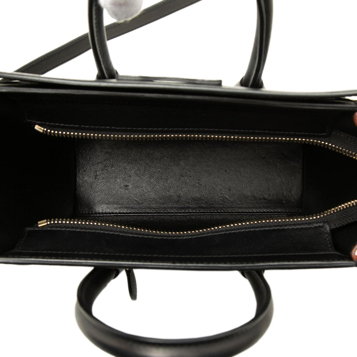 Celine Nano Tricolor Nubuck and Drummed Calfskin Luggage Tote