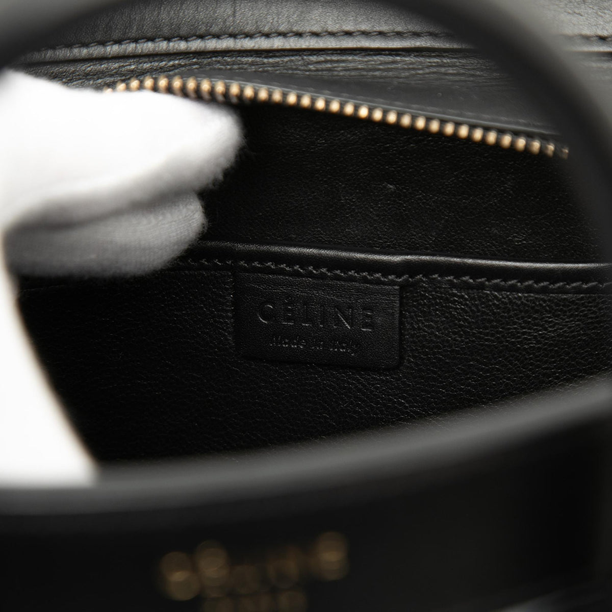 Celine Nano Tricolor Nubuck and Drummed Calfskin Luggage Tote