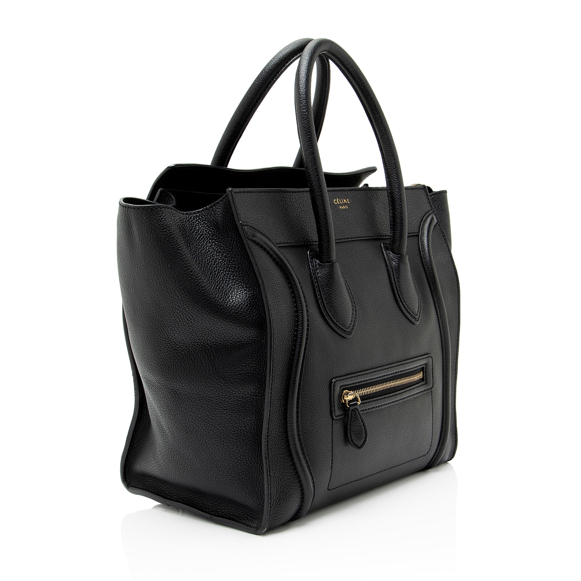 Celine Pebbled Leather Mini Luggage Tote