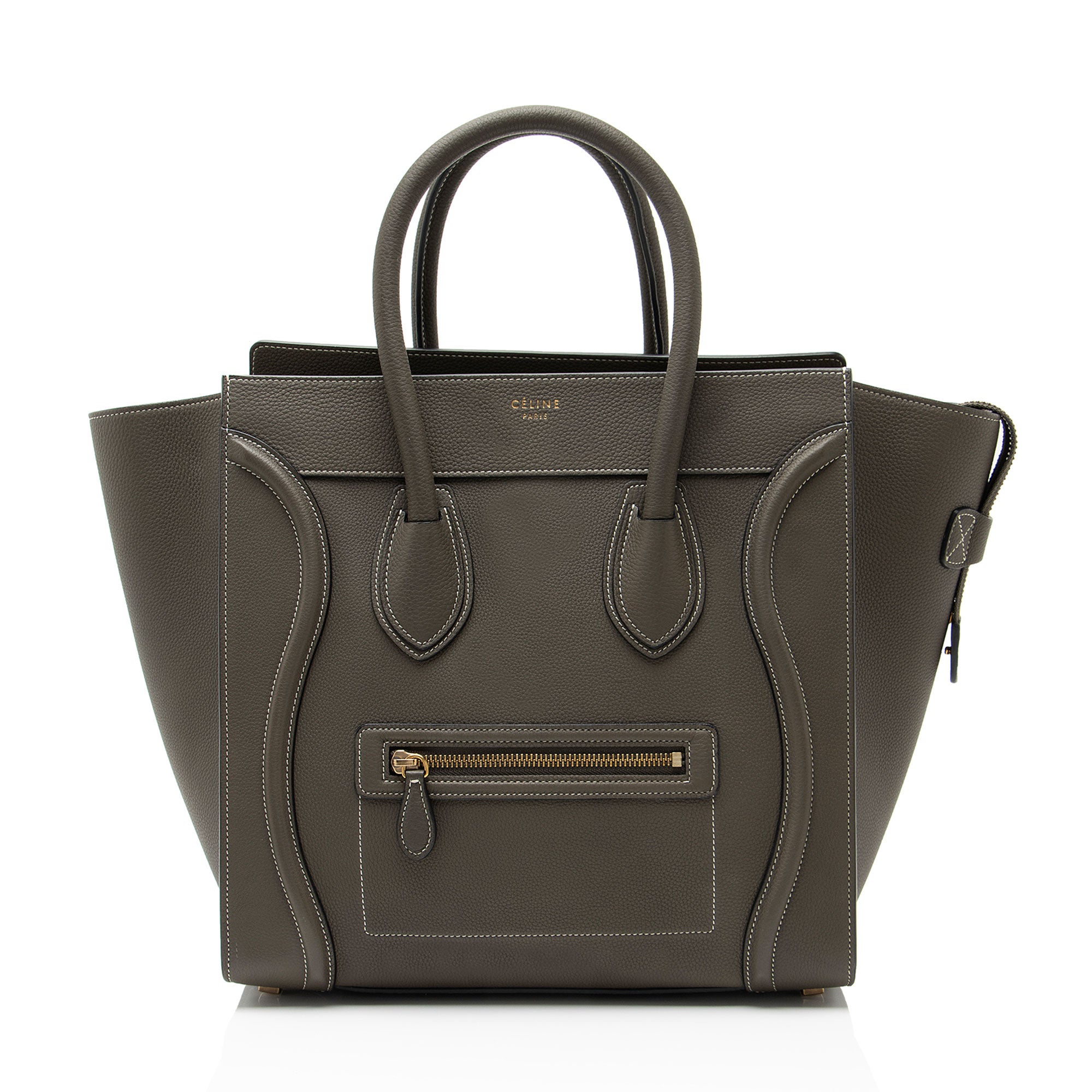Celine Pebbled Leather Mini Luggage Tote