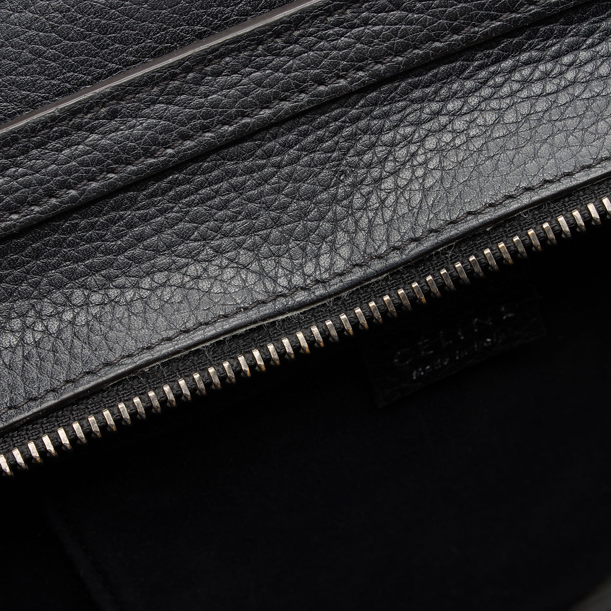 Celine Pebbled Leather Nano Luggage Tote (SHF-fk9HTz)