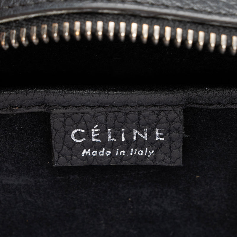 Celine Pebbled Leather Nano Luggage Tote (SHF-fk9HTz)