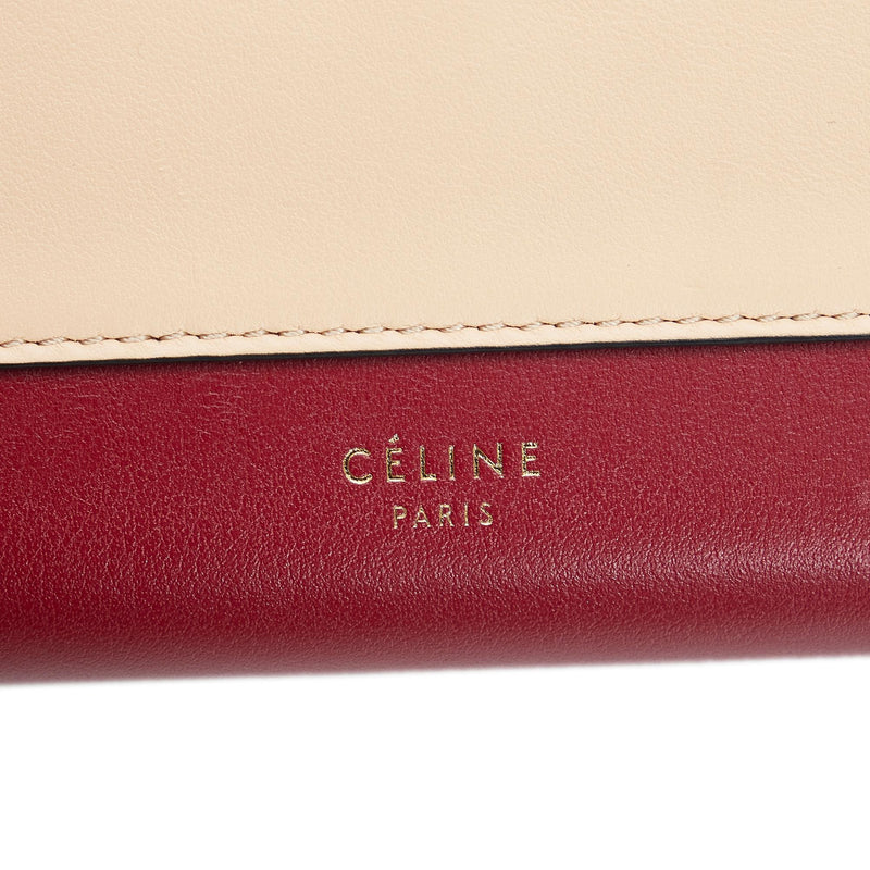 Céline Celine Black Pocket Tricolor Envelope Wallet On Chain