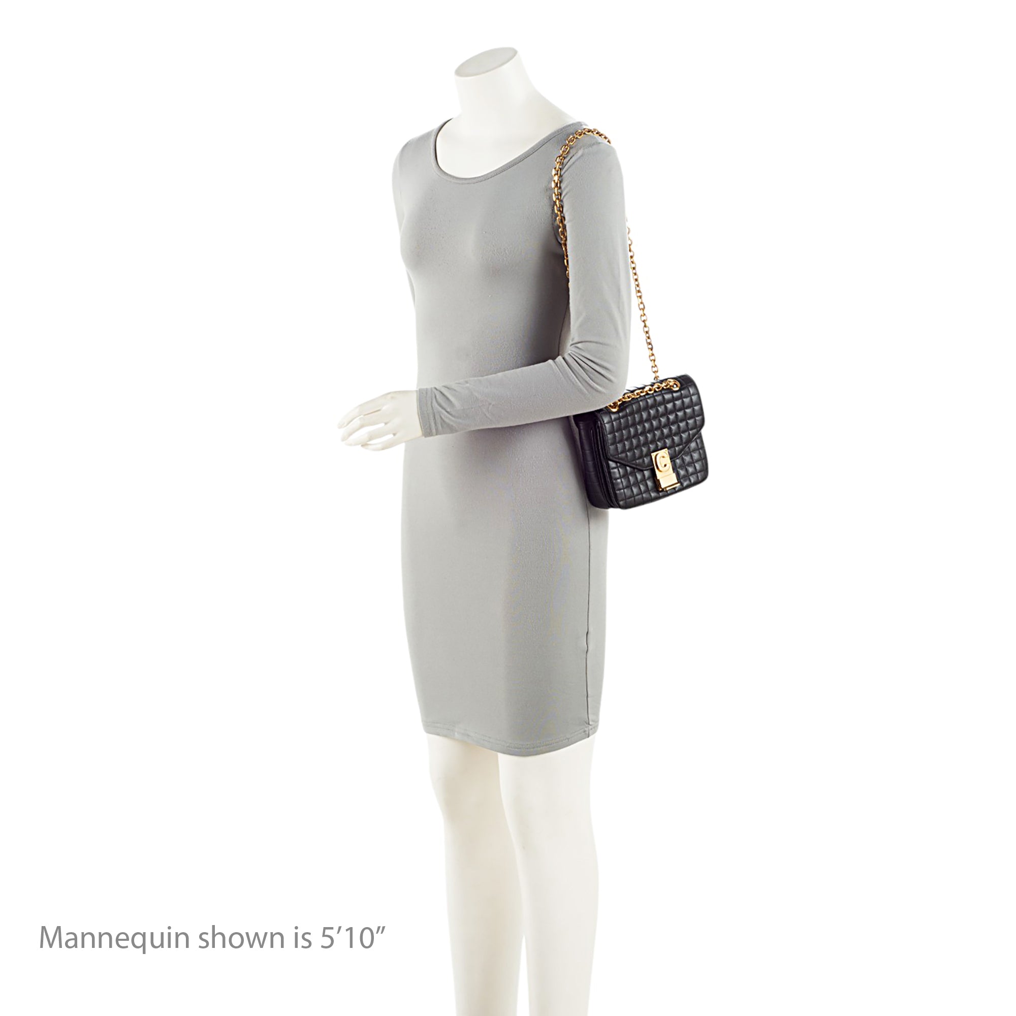 Celine Quilted Calfskin C Small Shoulder Bag