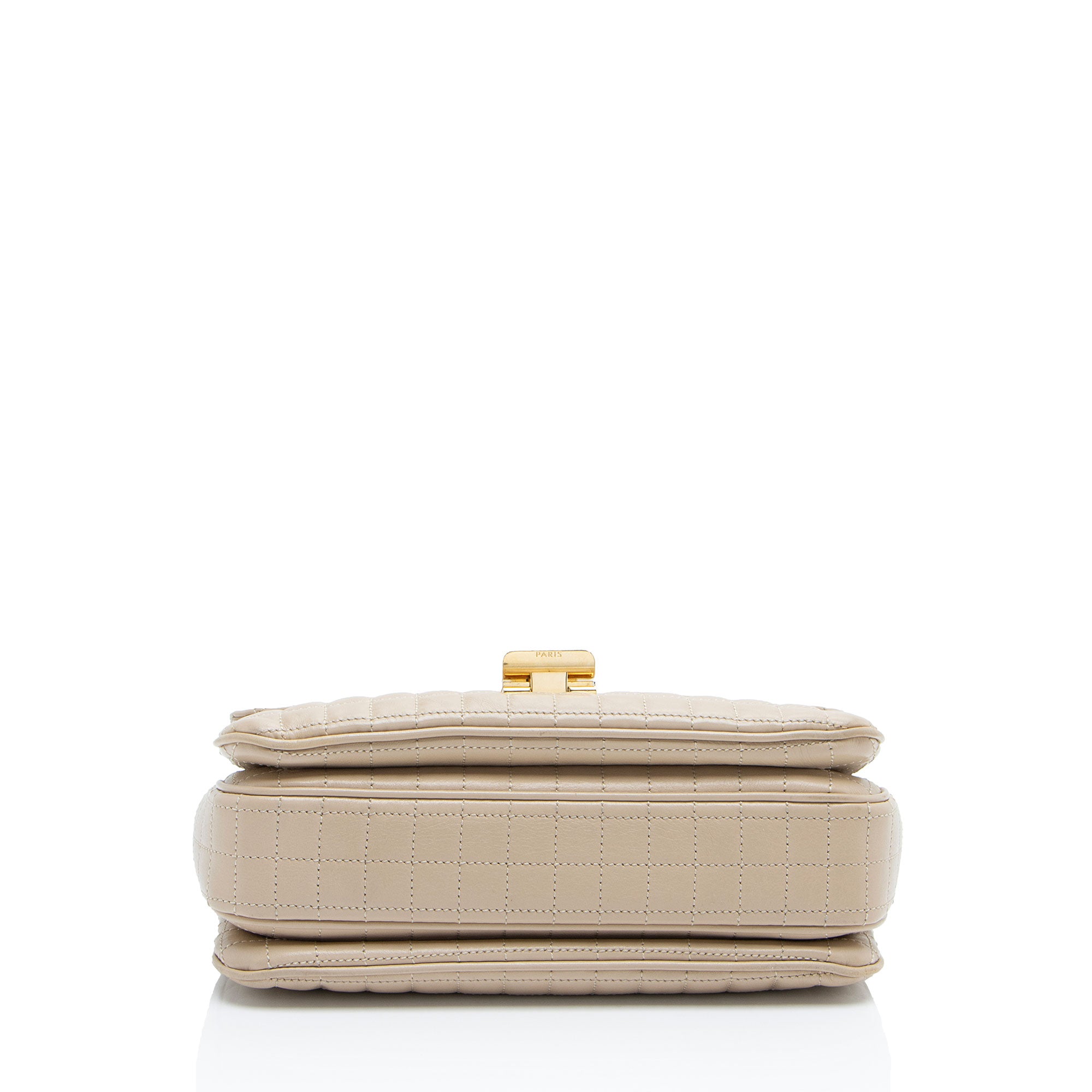 Celine Quilted Leather C Medium Flap Bag