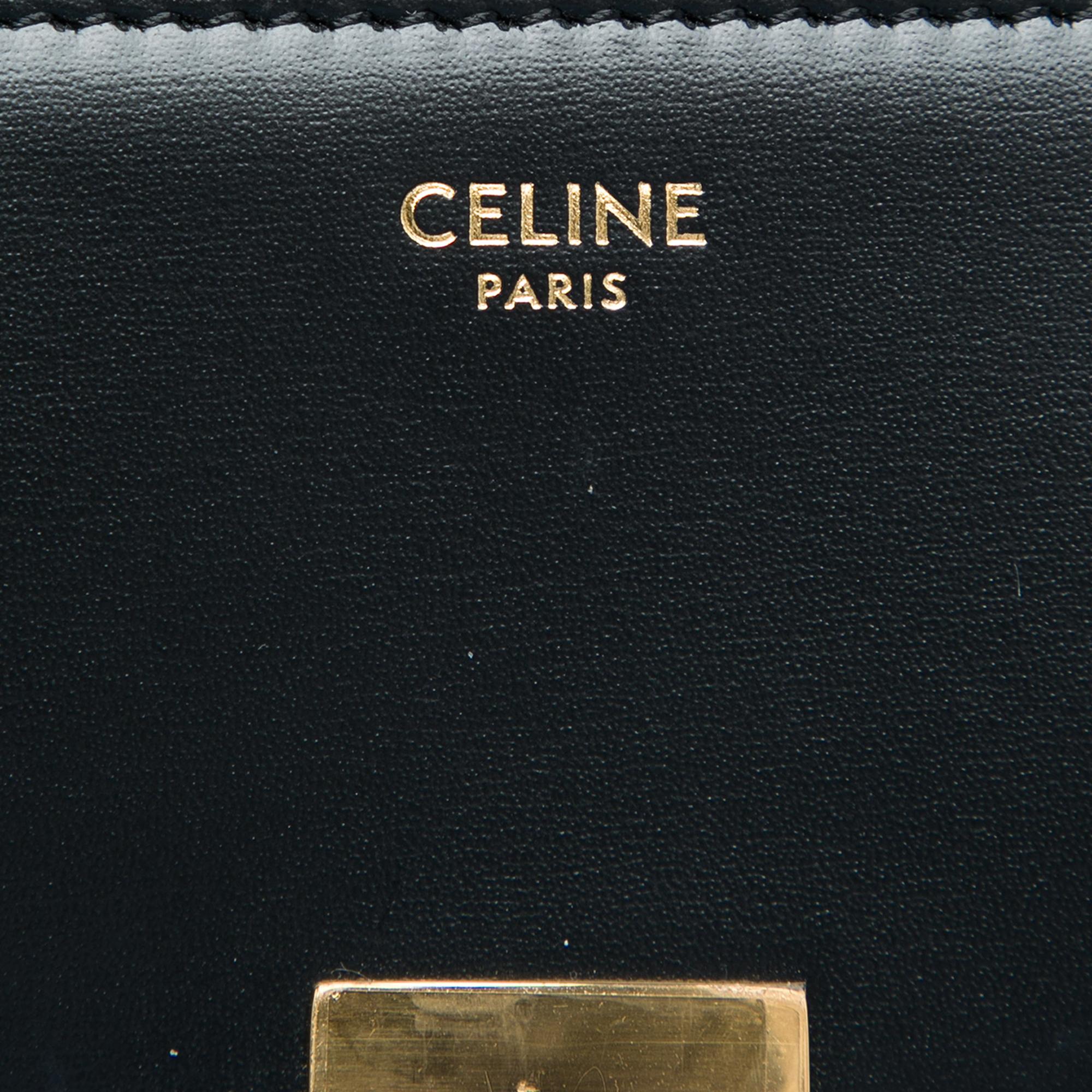 Celine Shiny Calfskin Claude Chain Shoulder Bag