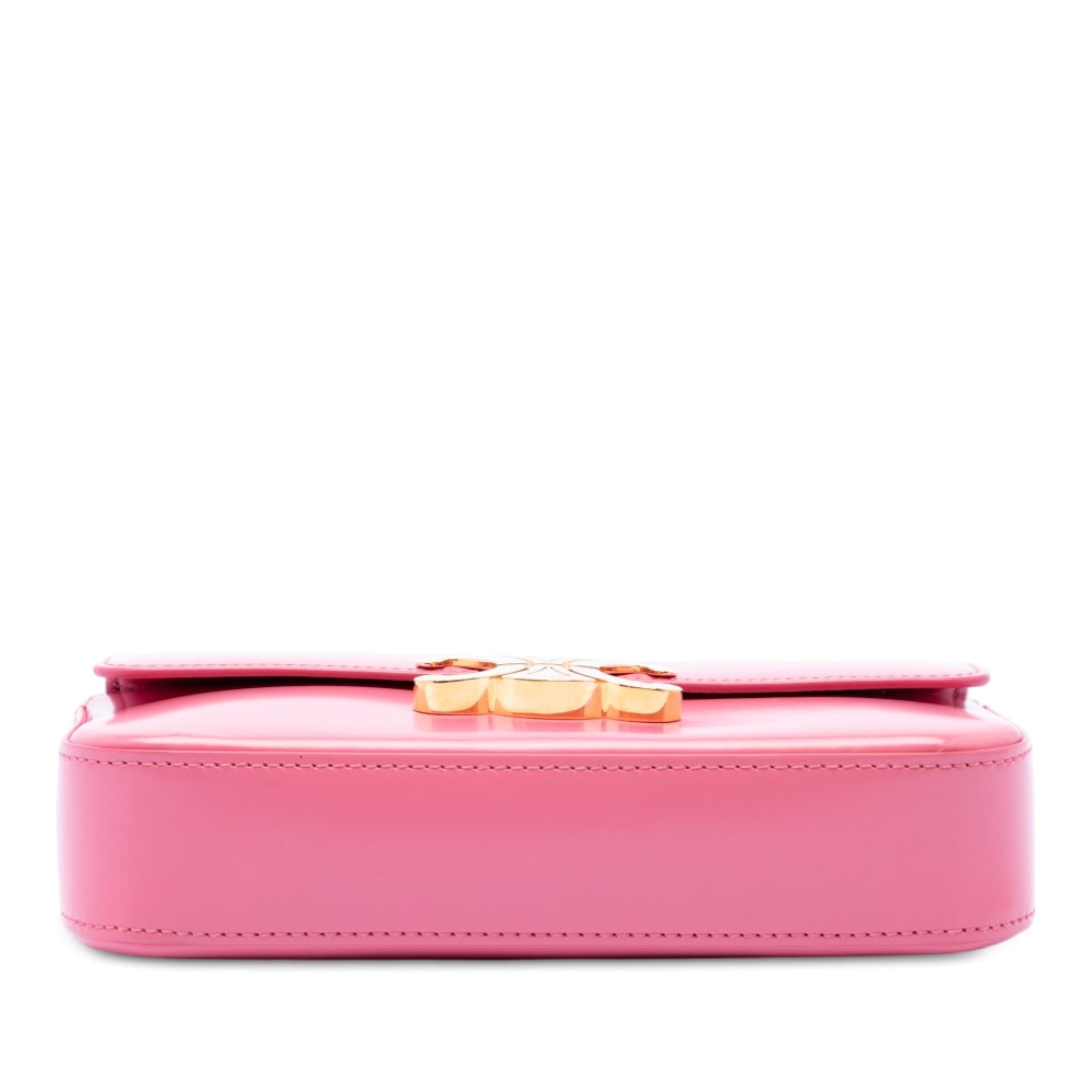 Celine Shiny Calfskin Claude Chain Shoulder Bag