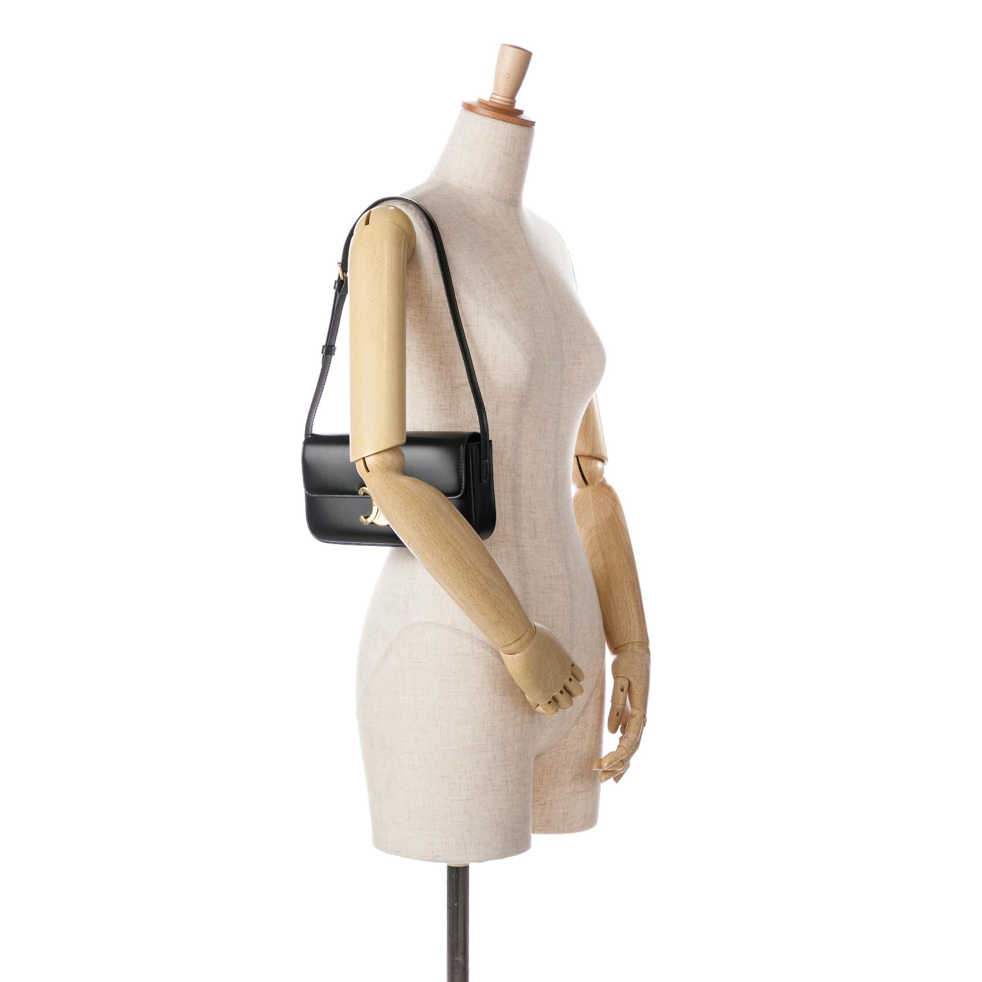 Celine Shiny Calfskin Claude Shoulder Bag