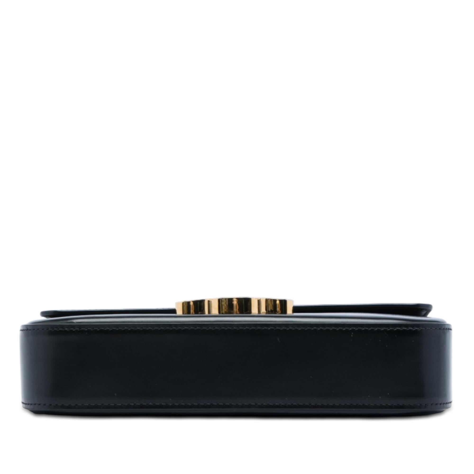 Celine Shiny Calfskin Triomphe Claude Shoulder Bag