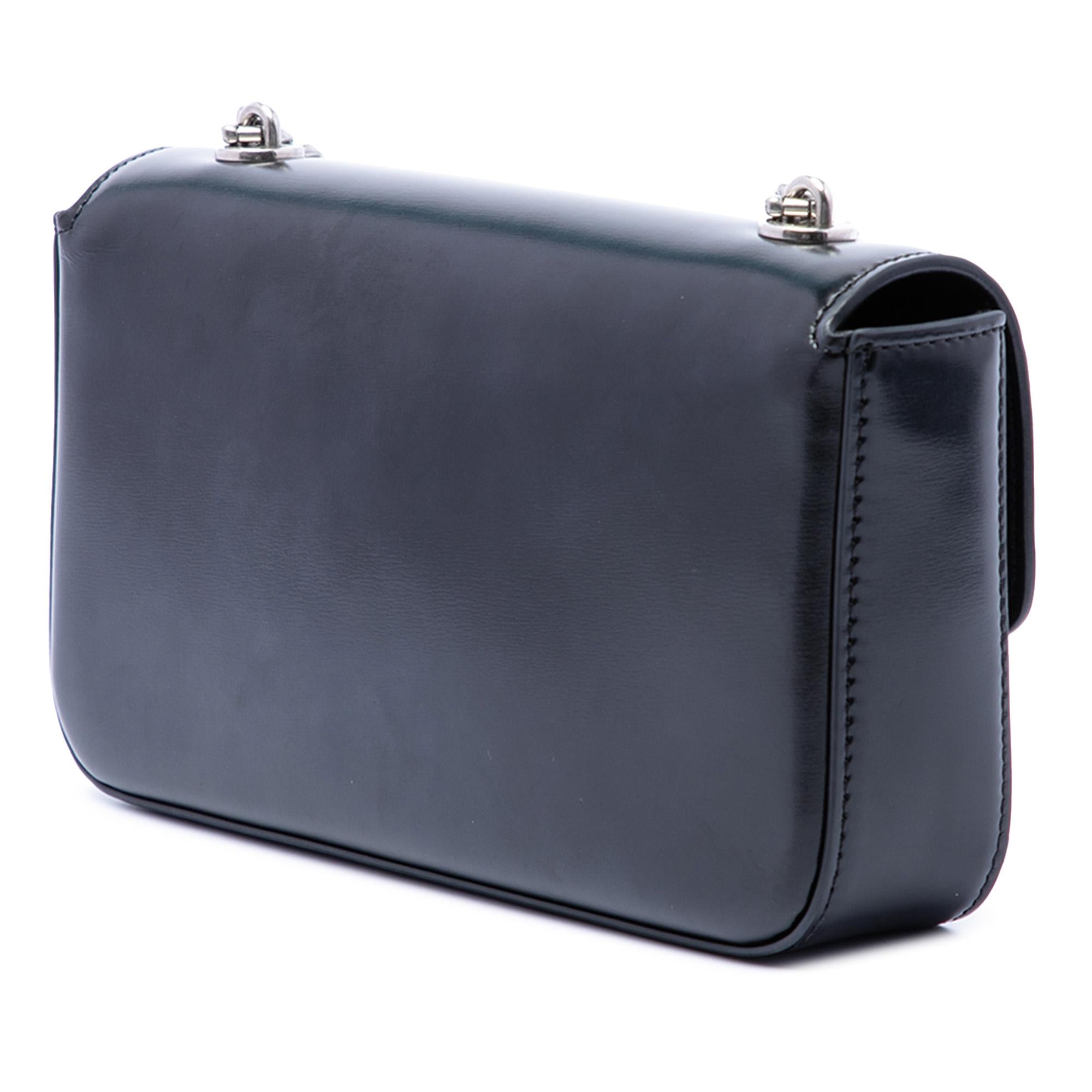 Celine Shiny Calfskin Triomphe Claude Shoulder Bag