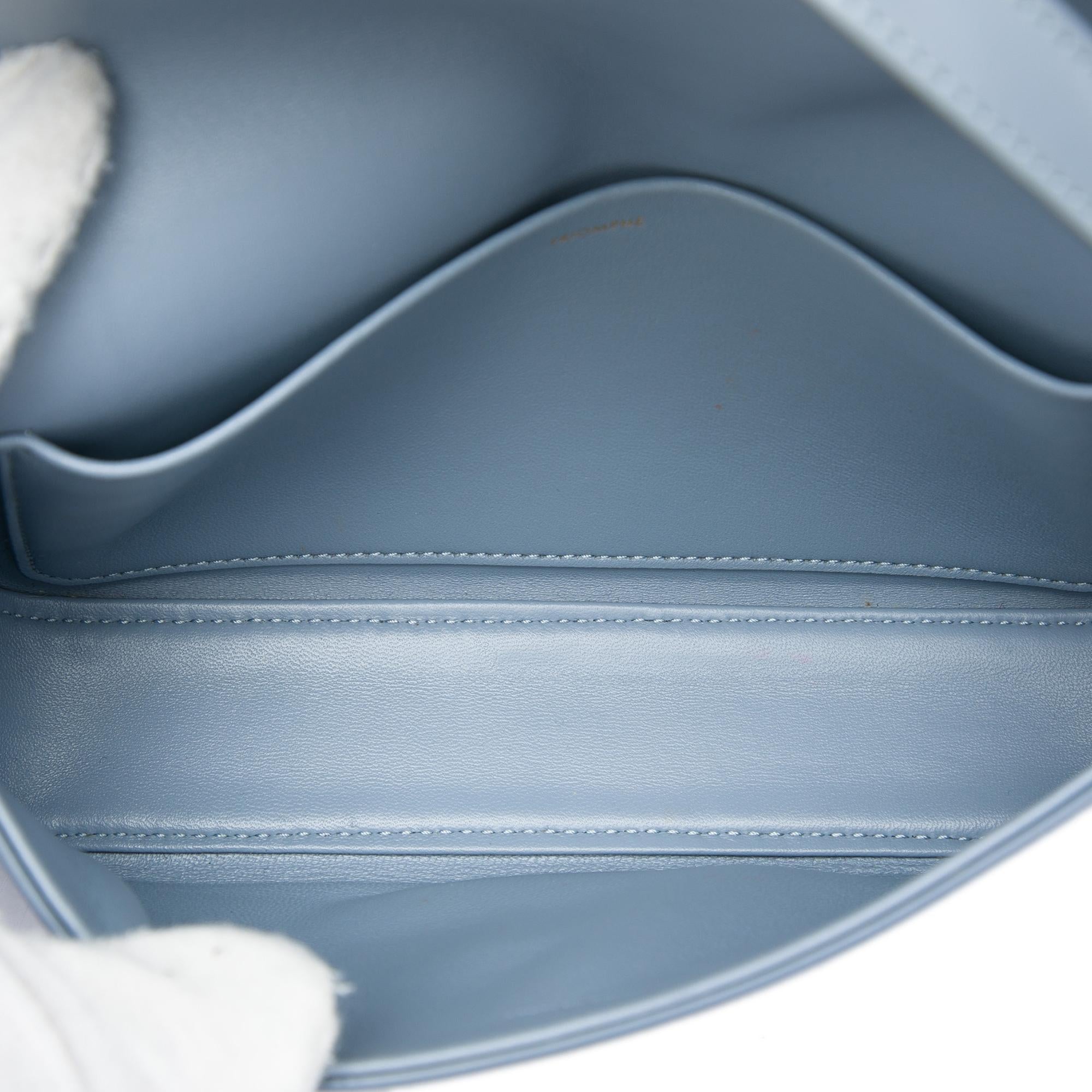Celine Shiny Calfskin Triomphe Claude Shoulder Bag