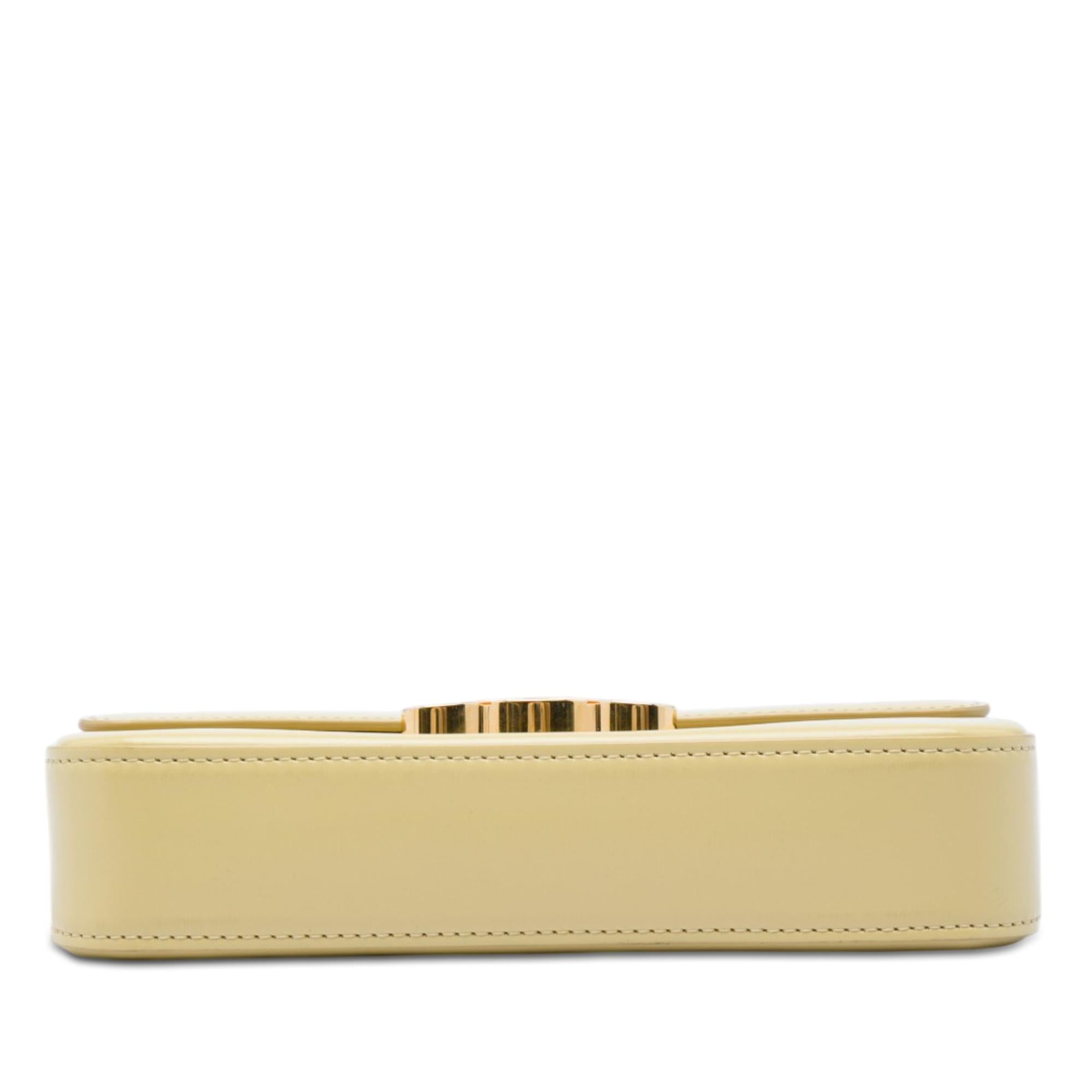 Celine Shiny Calfskin Triomphe Claude Shoulder Bag