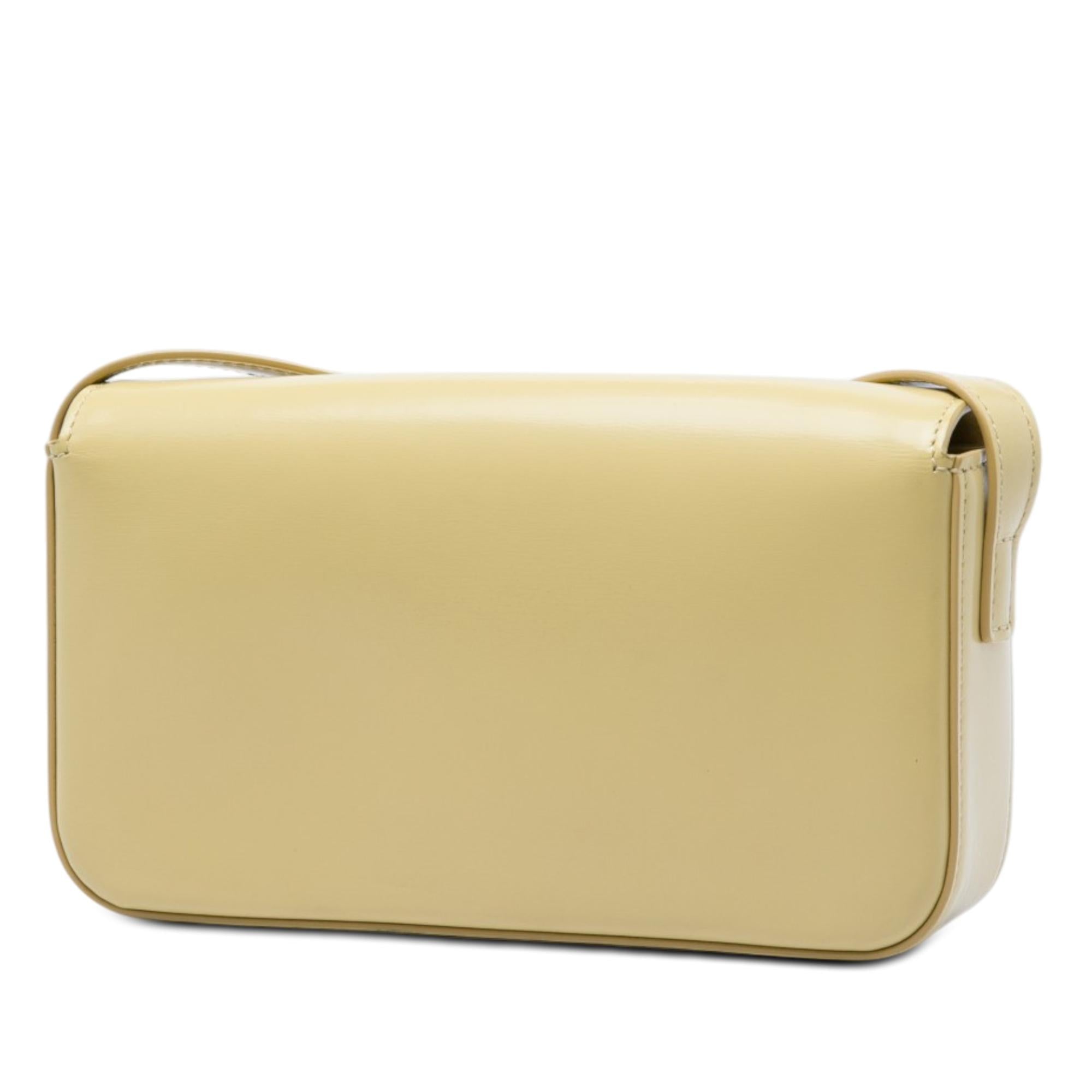 Celine Shiny Calfskin Triomphe Claude Shoulder Bag