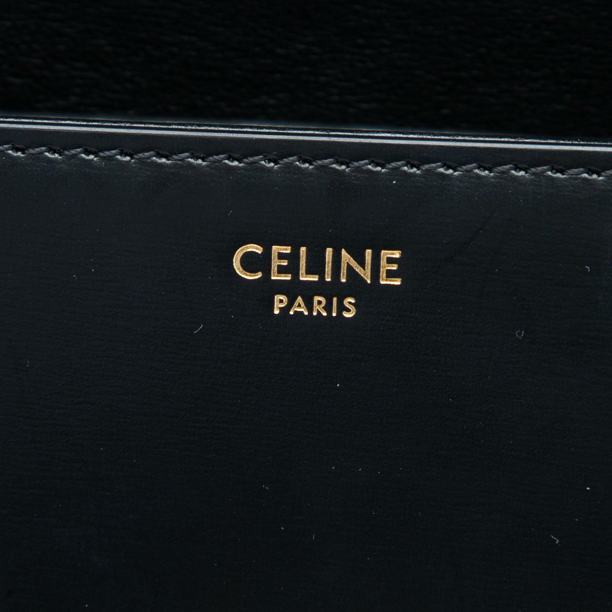 Celine Shiny Calfskin Triomphe Claude Shoulder Bag
