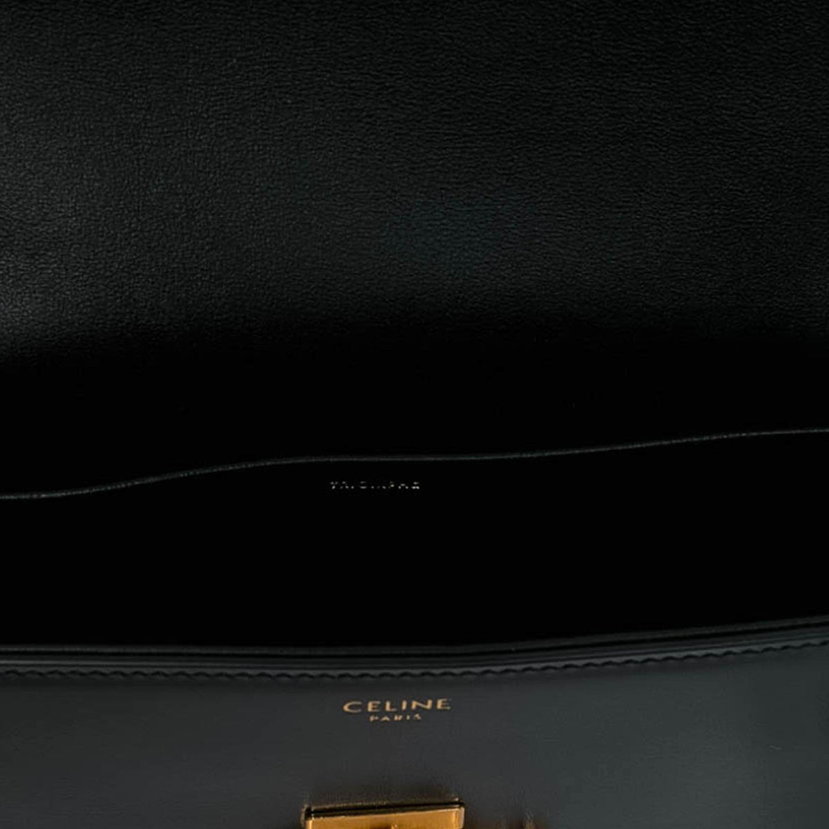 Celine Shiny Calfskin Triomphe Claude Shoulder Bag