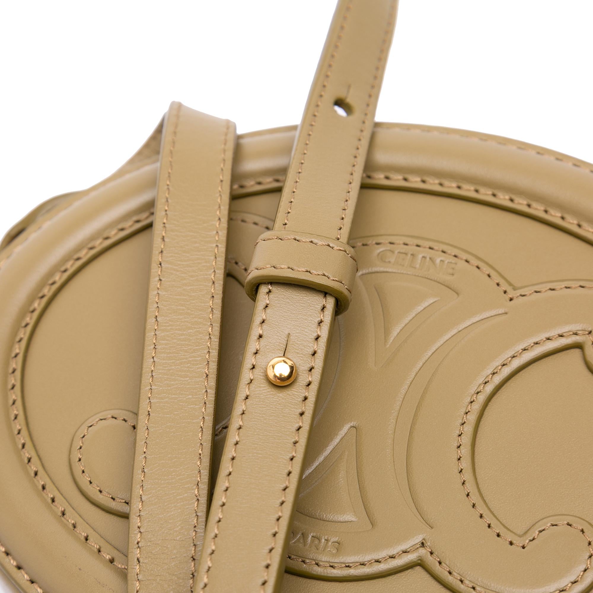 Celine Small Calfskin Cuir Triomphe Oval Crossbody