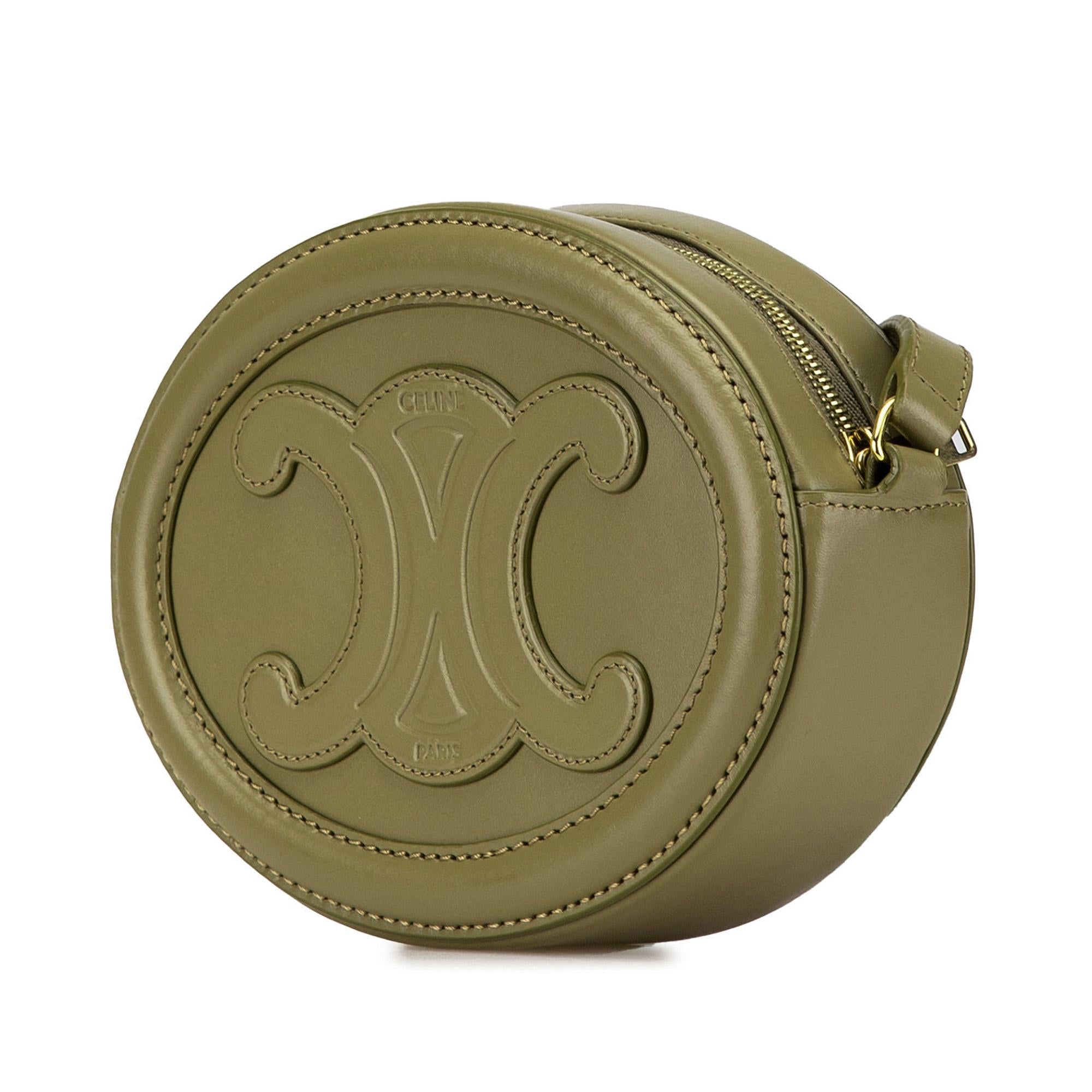 Celine Small Calfskin Cuir Triomphe Oval Crossbody