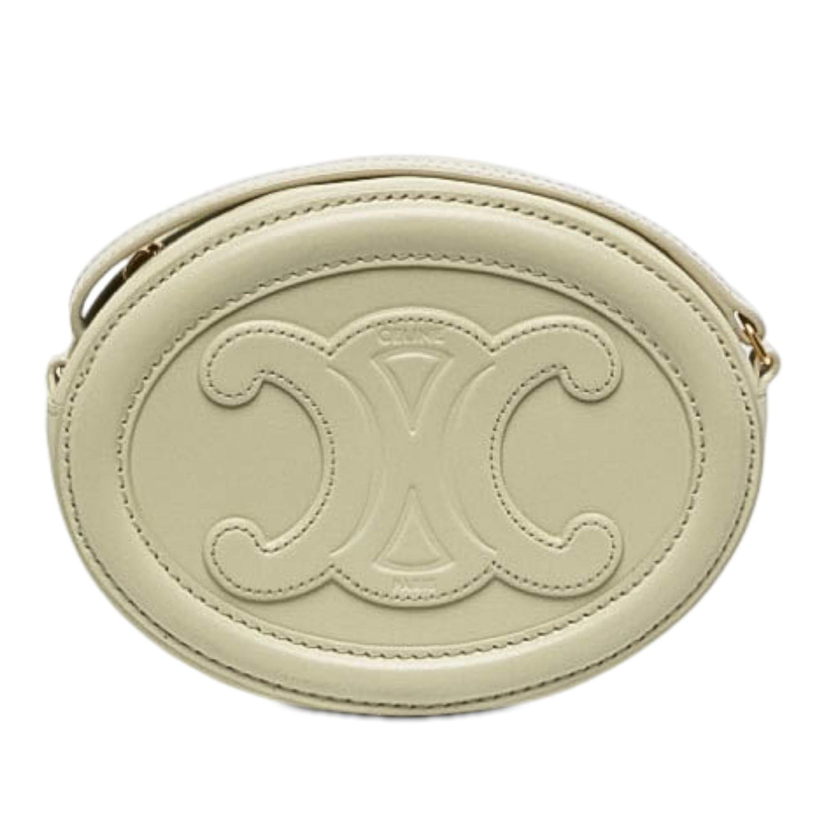 Celine Small Calfskin Cuir Triomphe Oval Crossbody