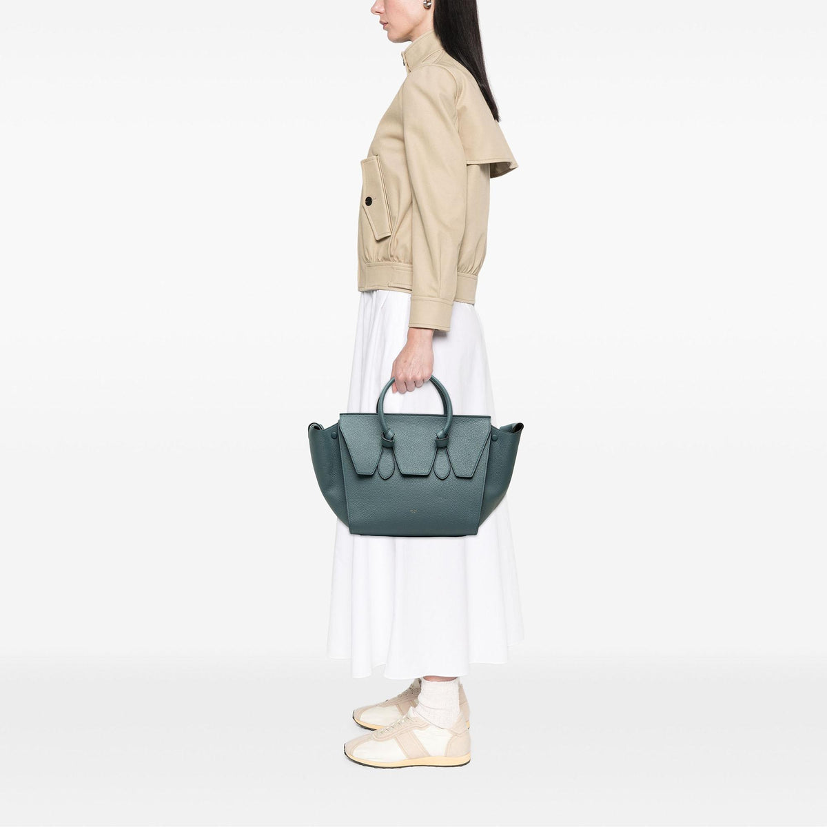 Celine Small Grained Calfskin Tie Knot Tote