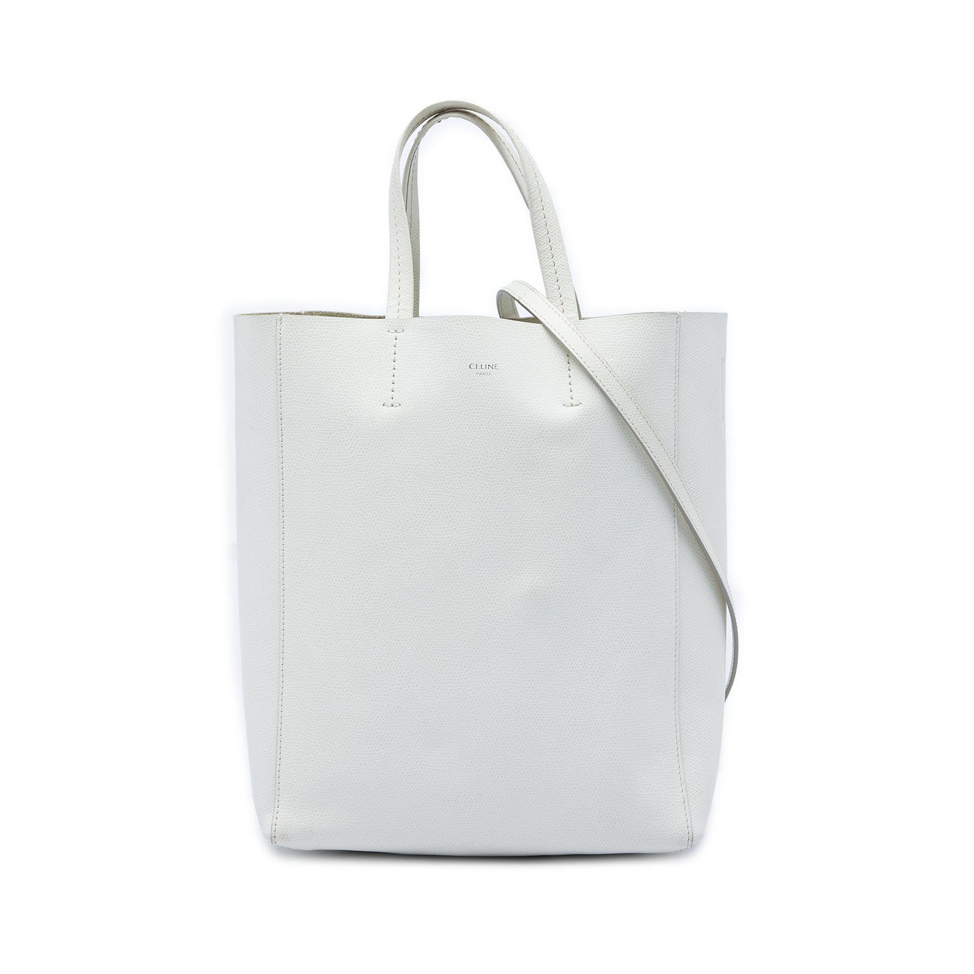 Celine Small Grained Calfskin Vertical Cabas Satchel