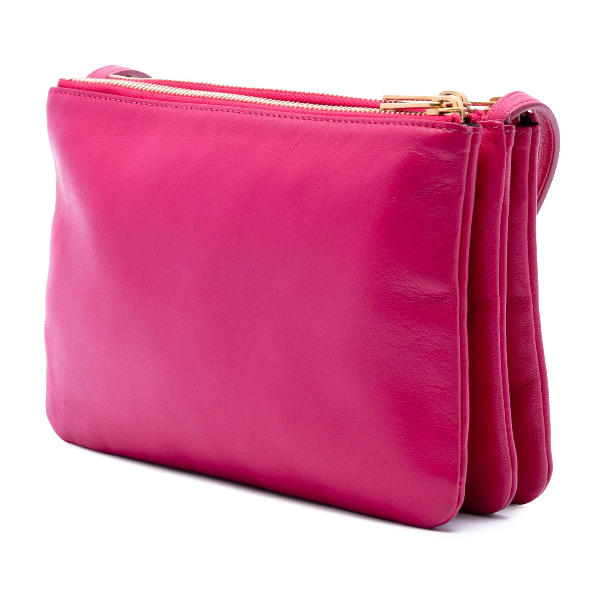 Celine Small Lambskin Trio Crossbody