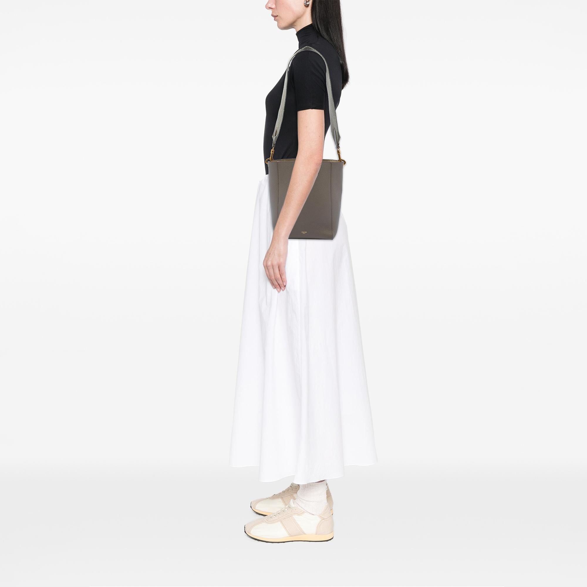 Celine Small Soft Grained Calfskin Seau Sangle Bucket Bag