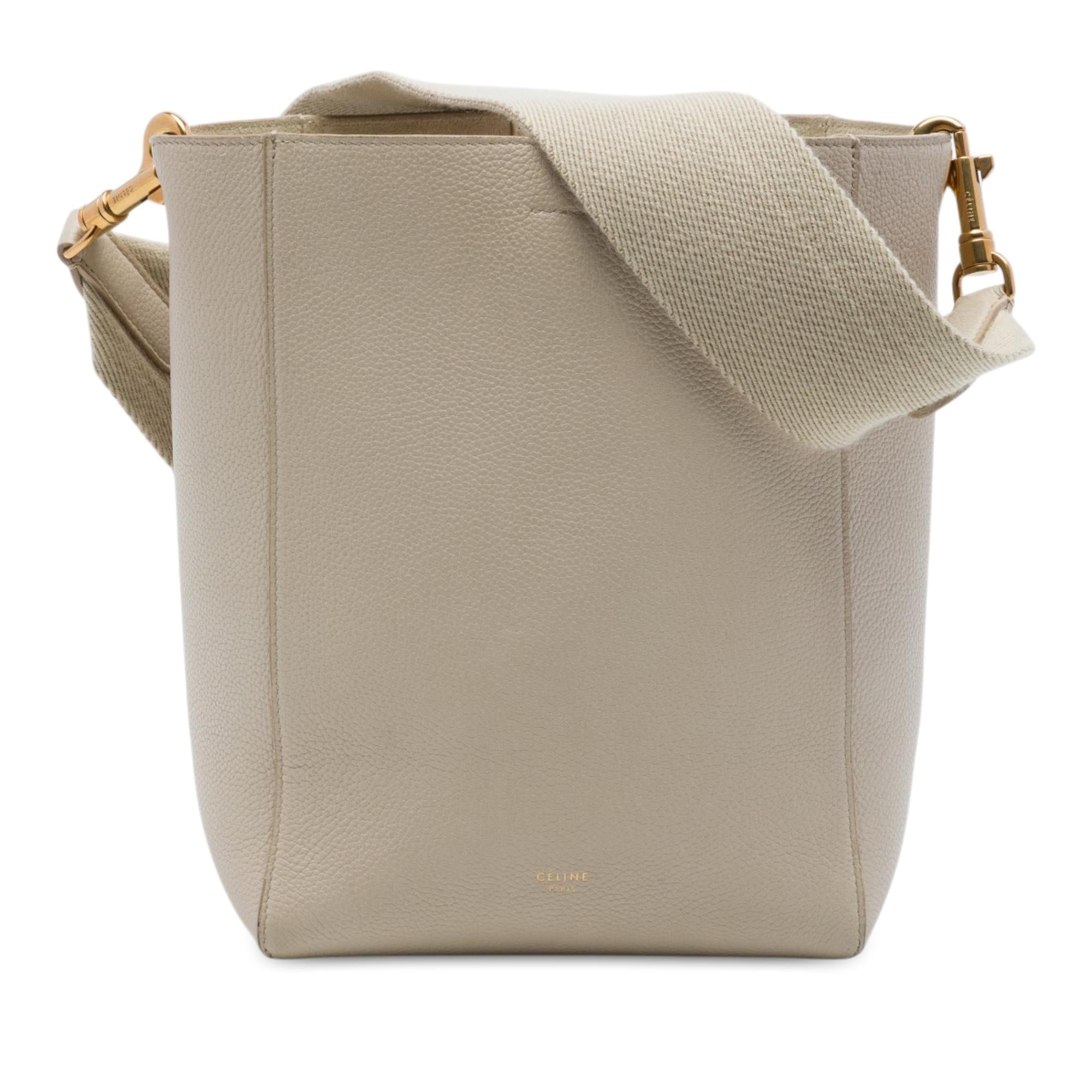 Celine Small Soft Grained Calfskin Seau Sangle Bucket Bag