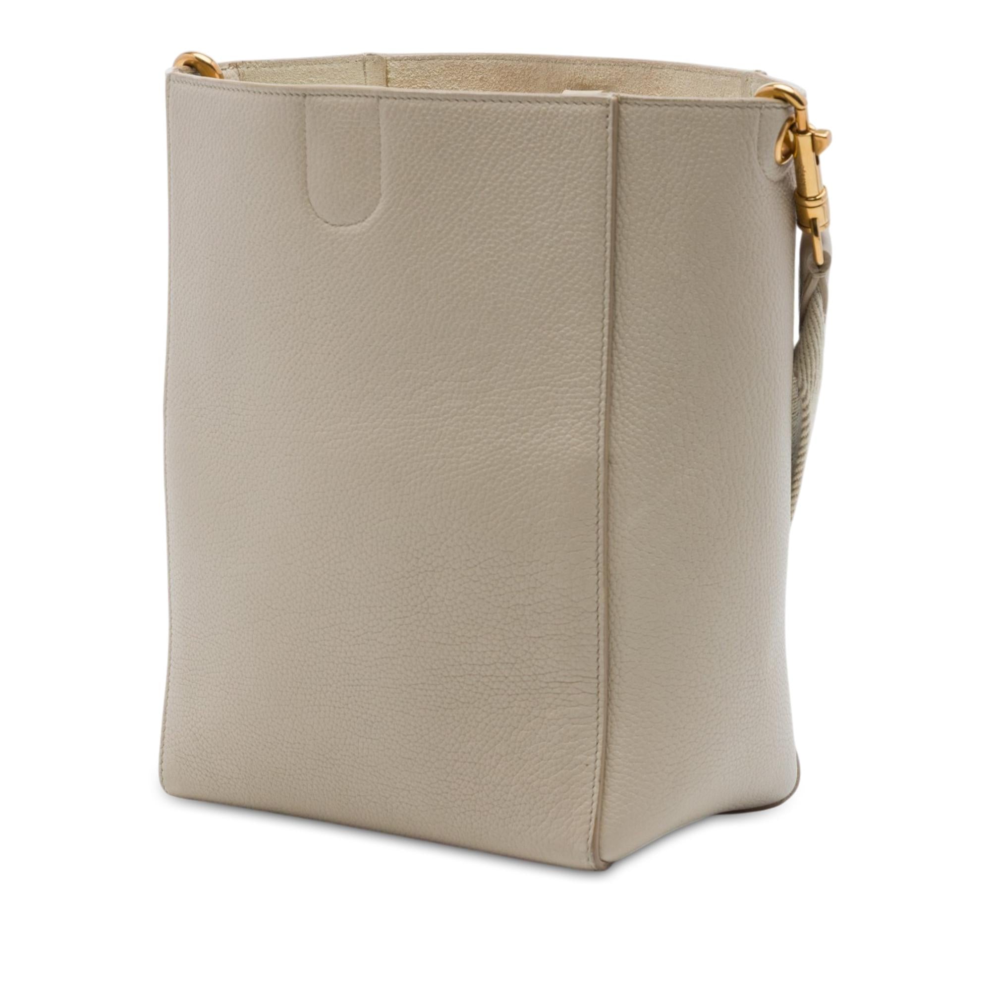 Celine Small Soft Grained Calfskin Seau Sangle Bucket Bag