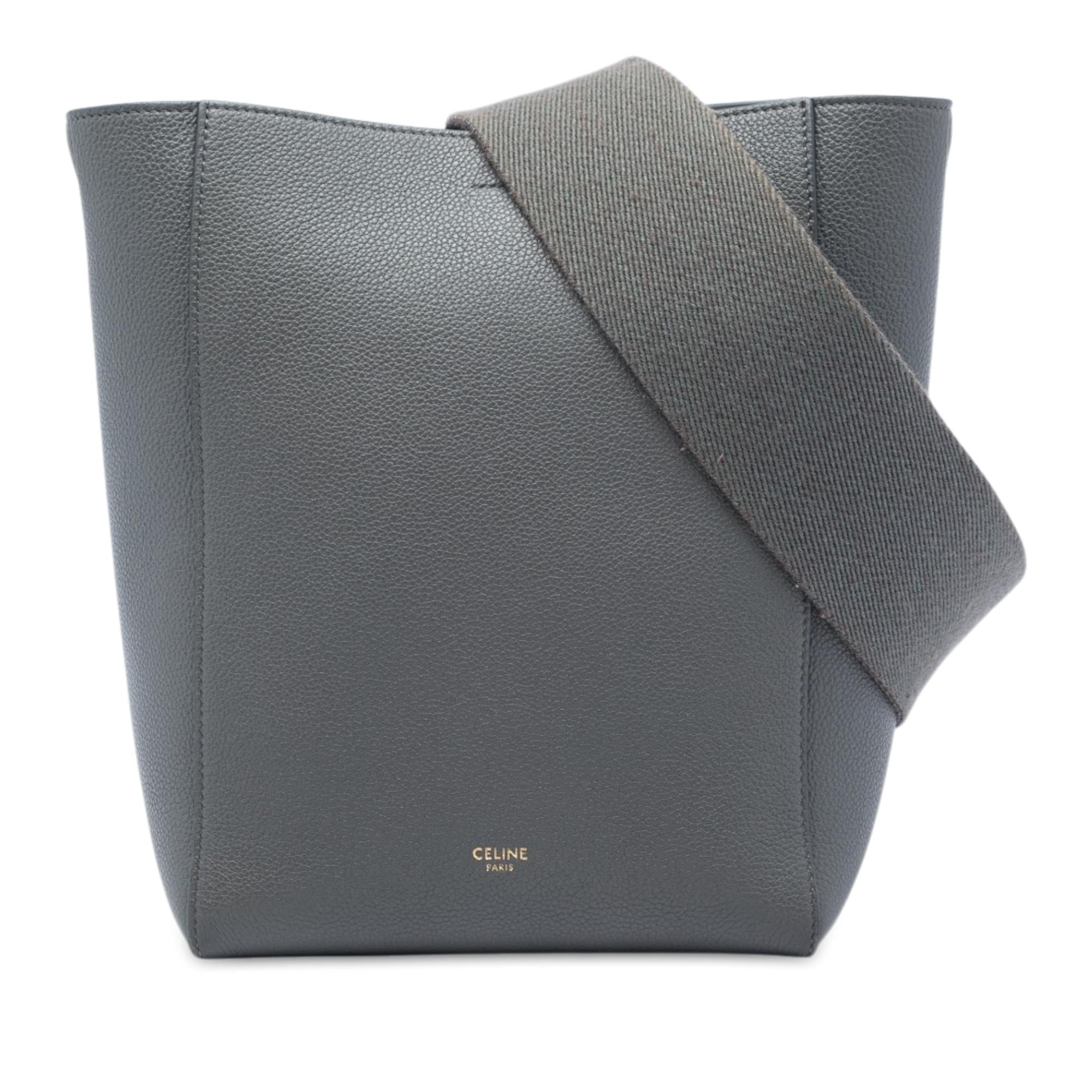 Celine Small Soft Grained Calfskin Seau Sangle Bucket Bag