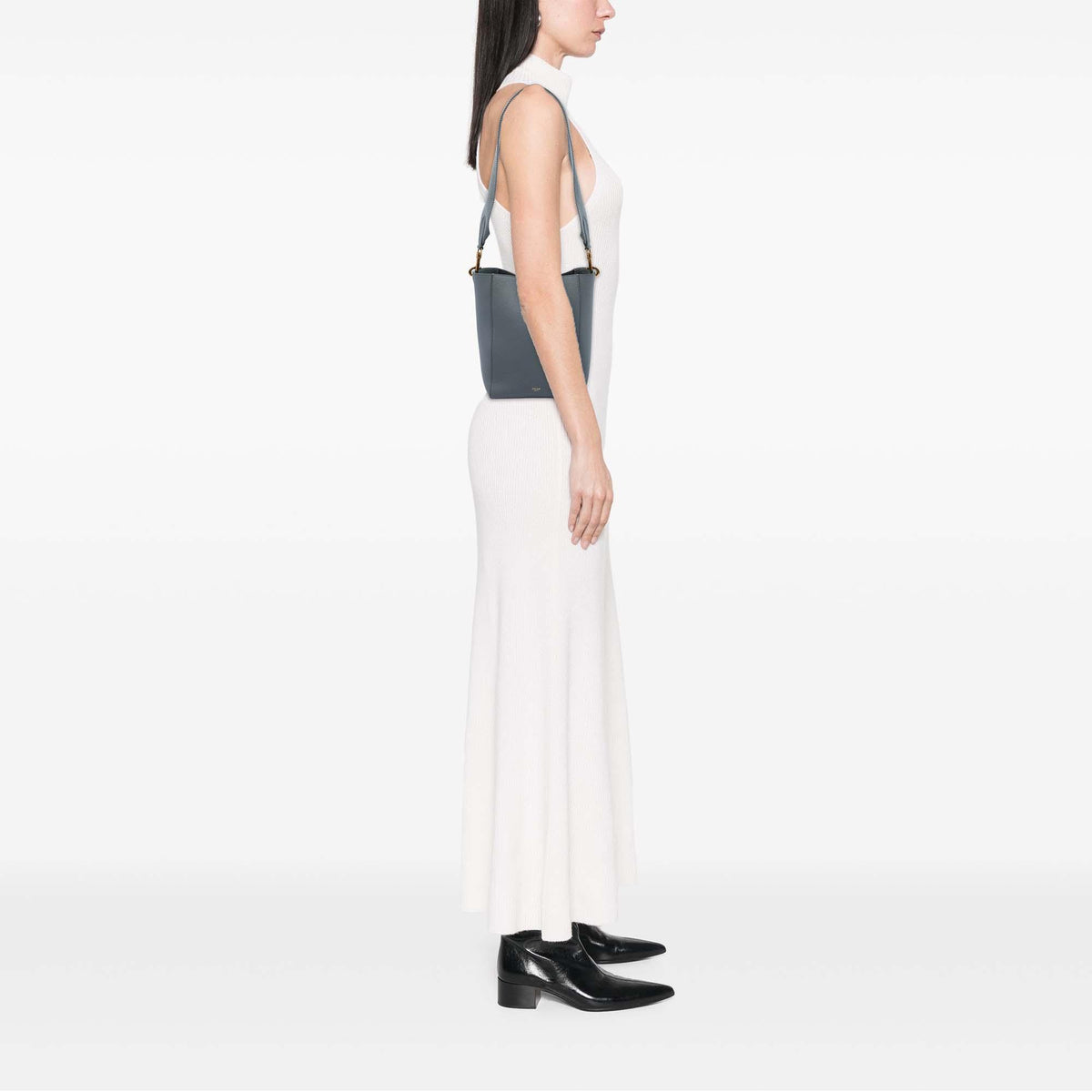 Celine Small Soft Grained Calfskin Seau Sangle Bucket Bag