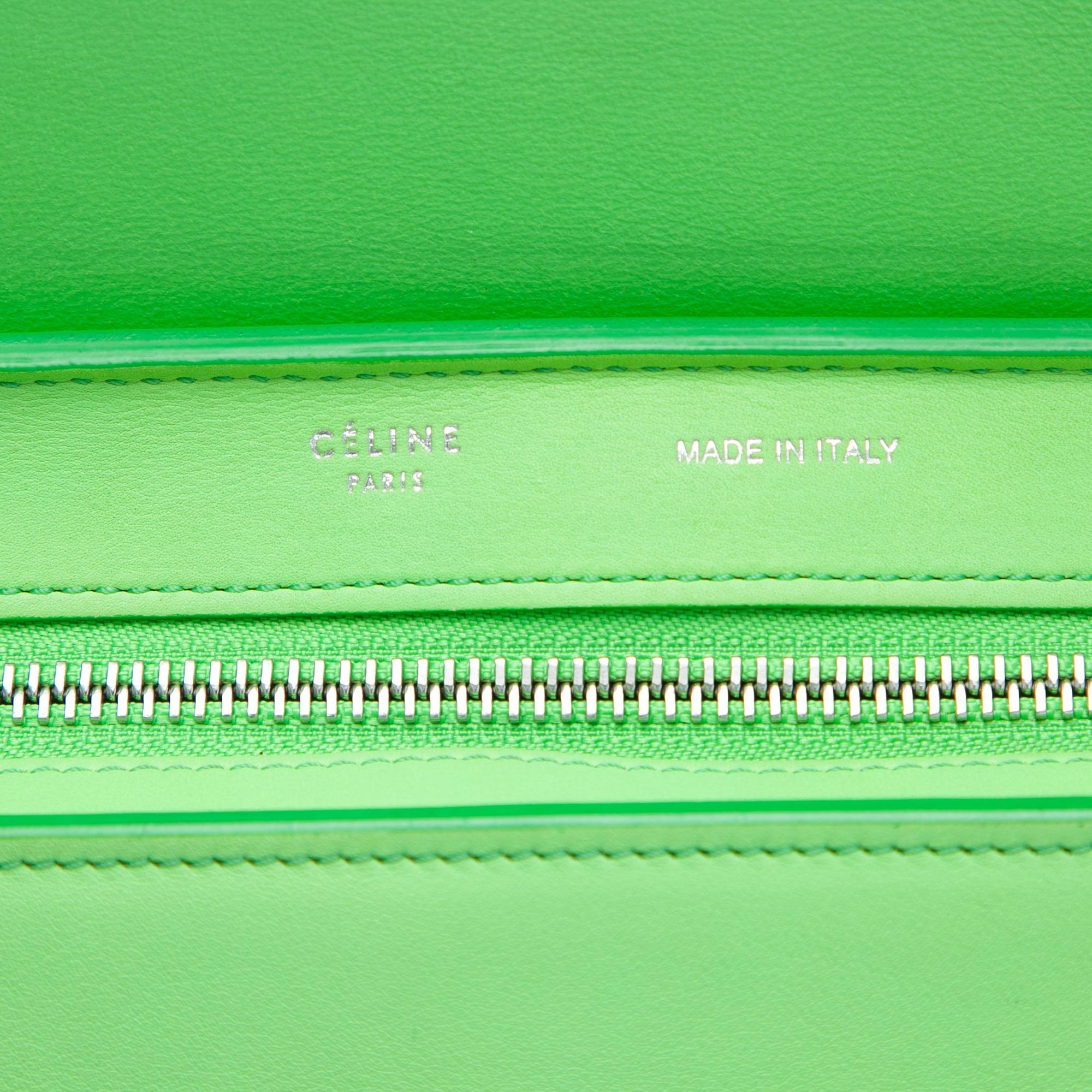 Celine Small Tricolor Leather Trapeze Satchel