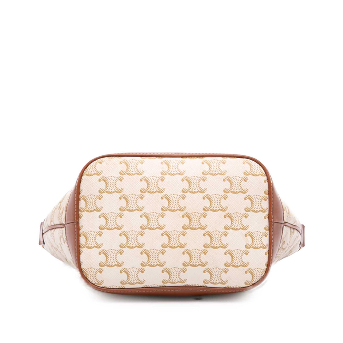 Celine Small Triomphe Coated Canvas Bucket Bag