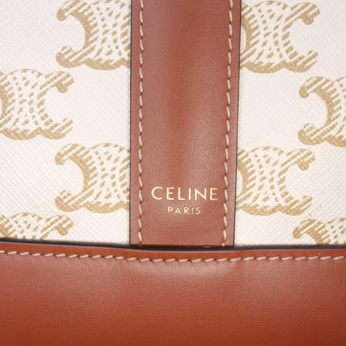 Celine Small Triomphe Coated Canvas Bucket Bag