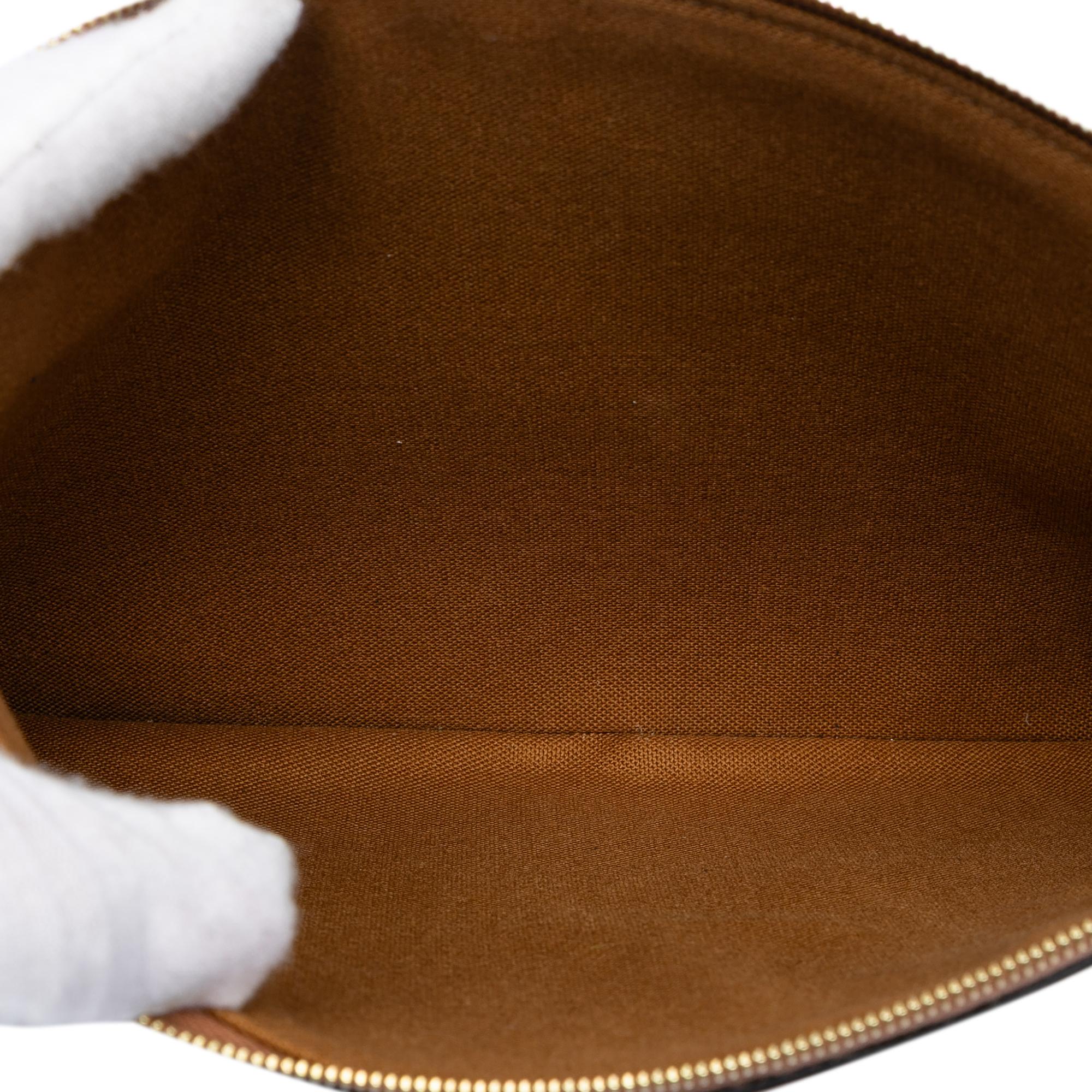 Celine Small Triomphe Coated Canvas Clutch