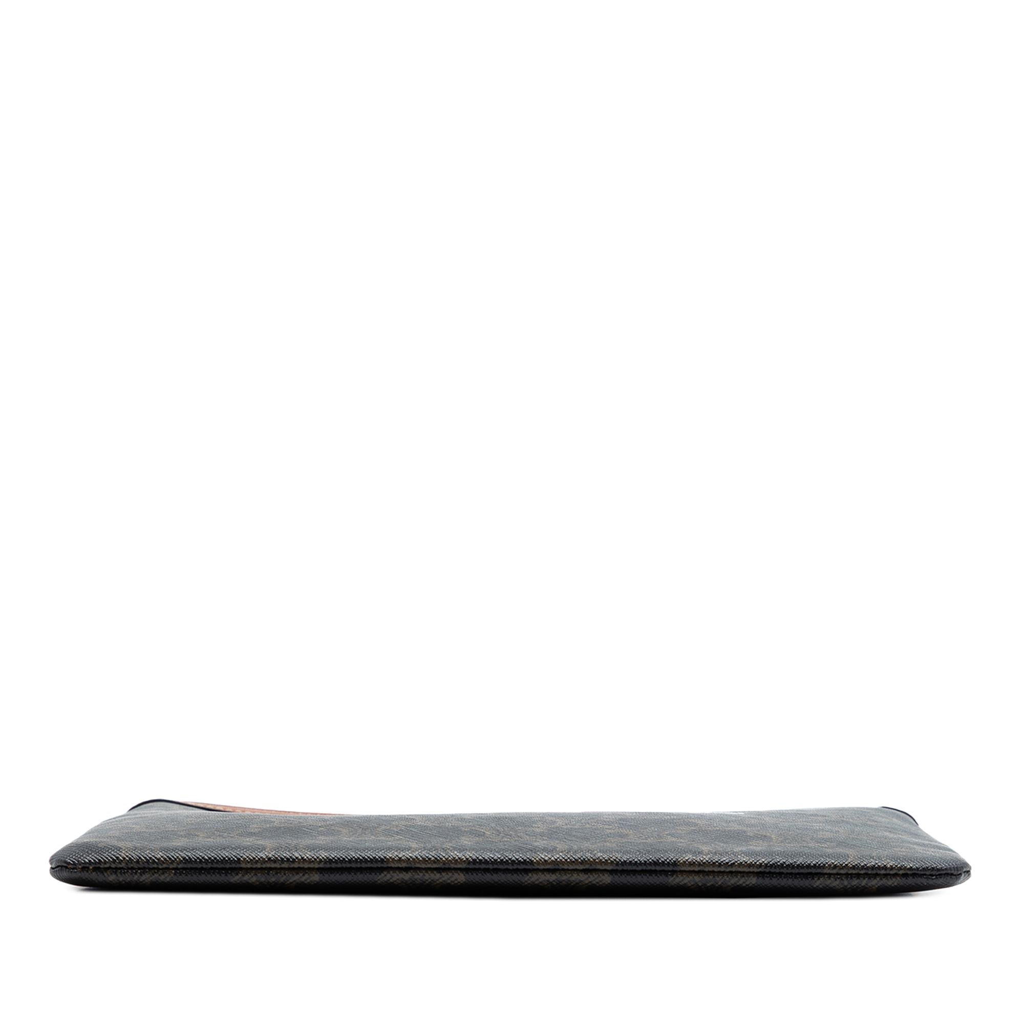Celine Small Triomphe Coated Canvas Clutch