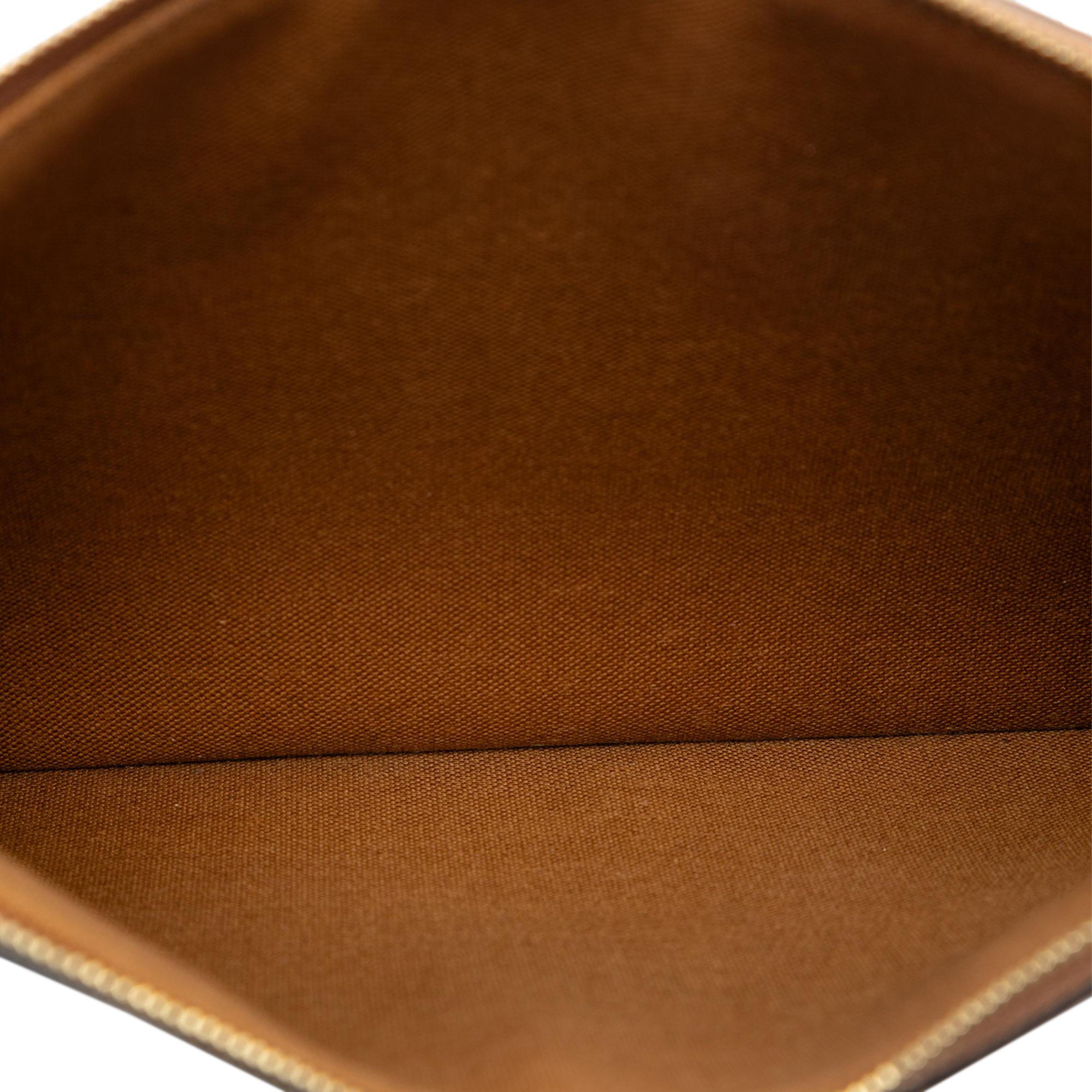 Celine Small Triomphe Coated Canvas Clutch