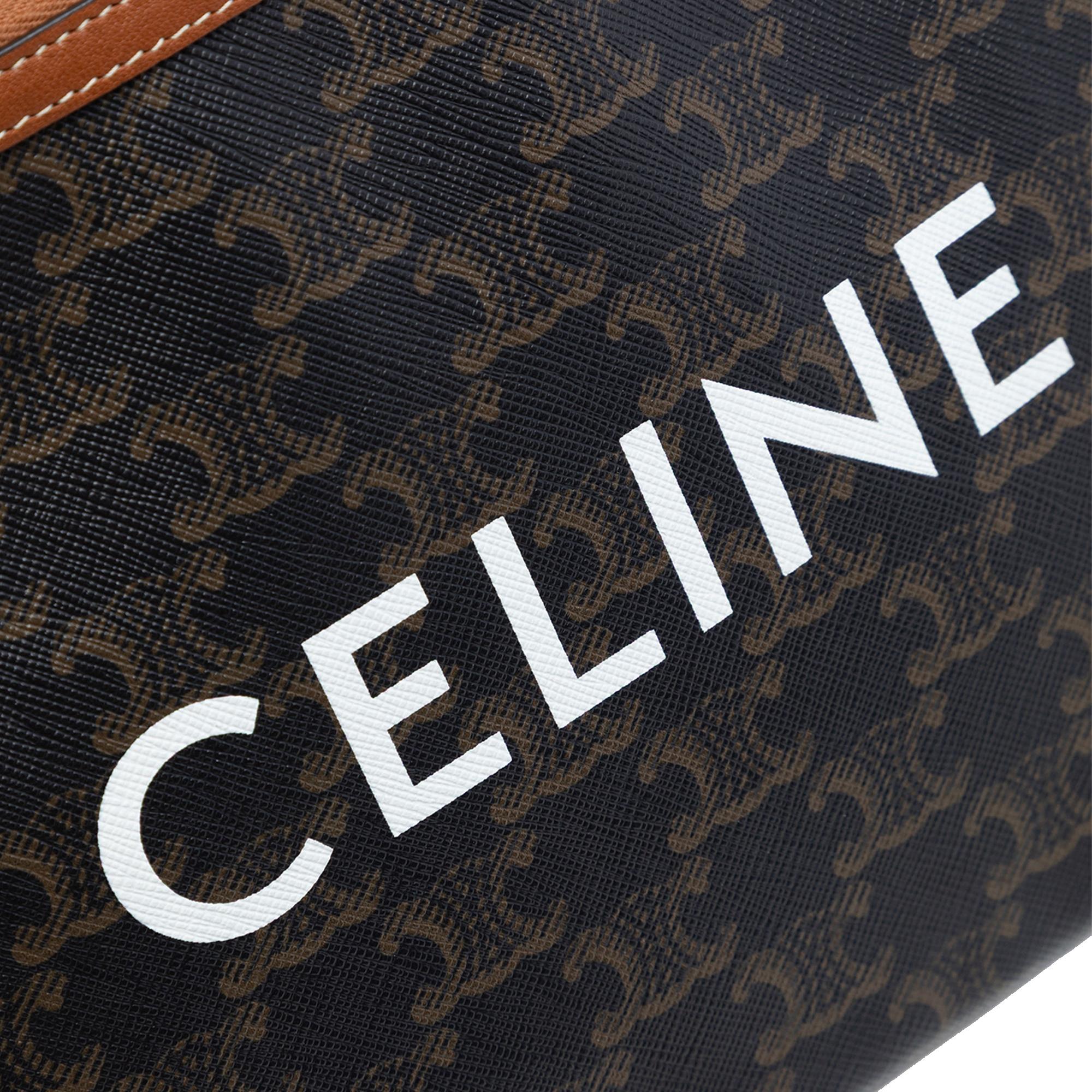 Celine Small Triomphe Coated Canvas Clutch