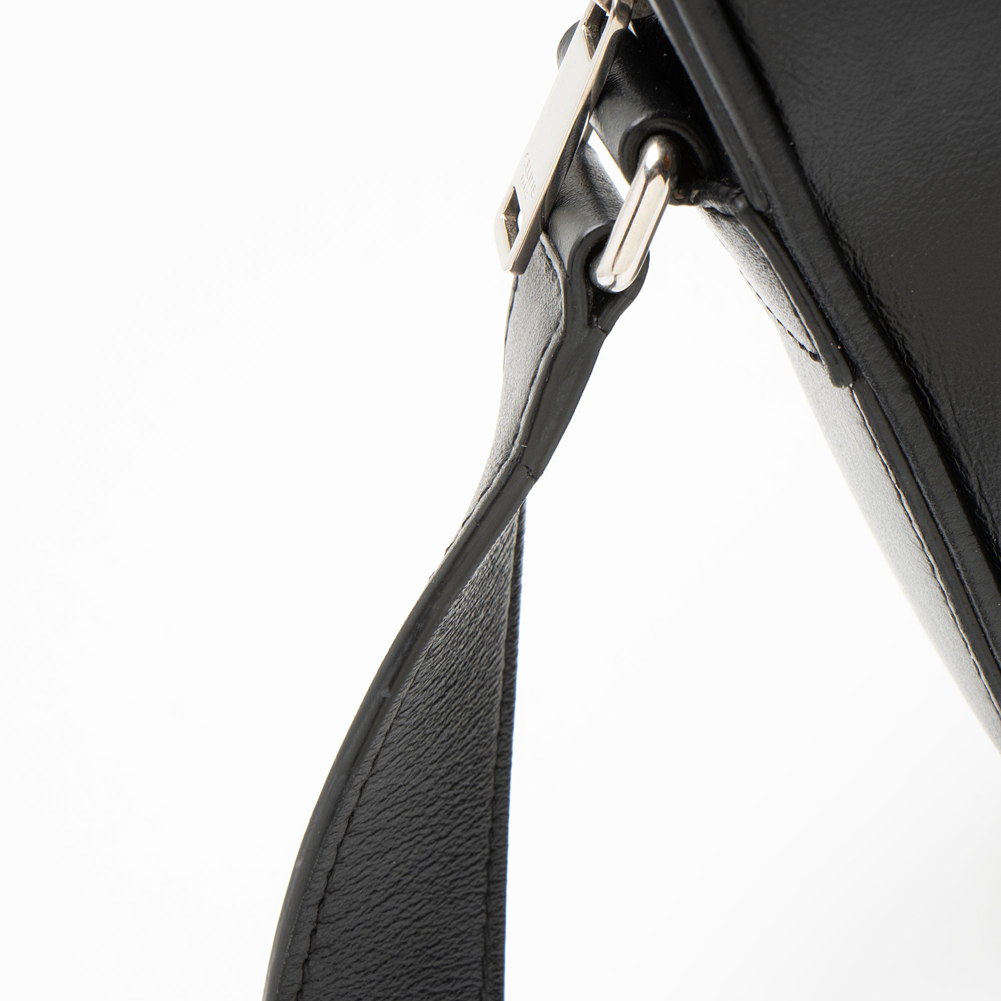 Celine Smooth Calfskin Logo Print Medium Messenger