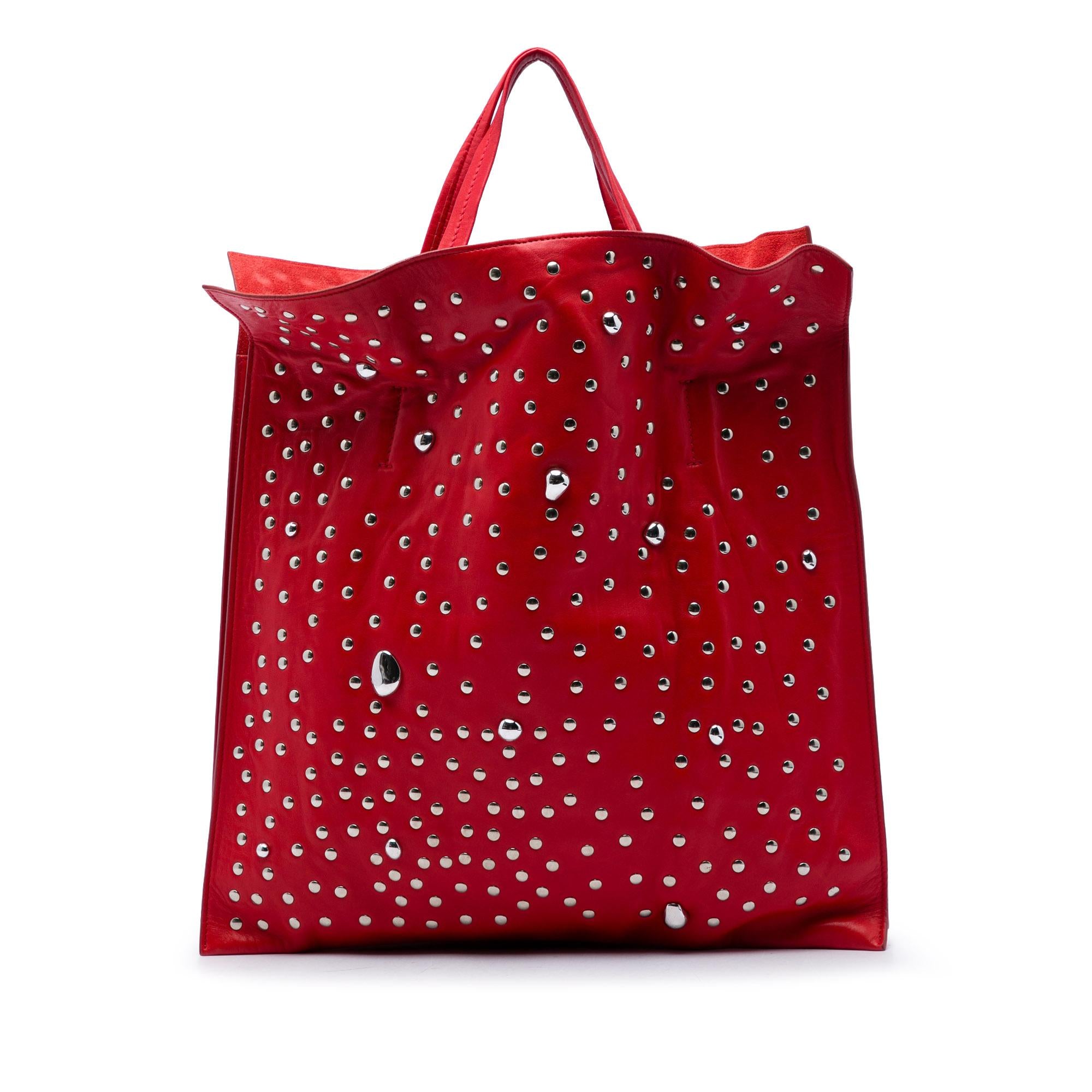 Celine Studded Lambskin Cabas Tote
