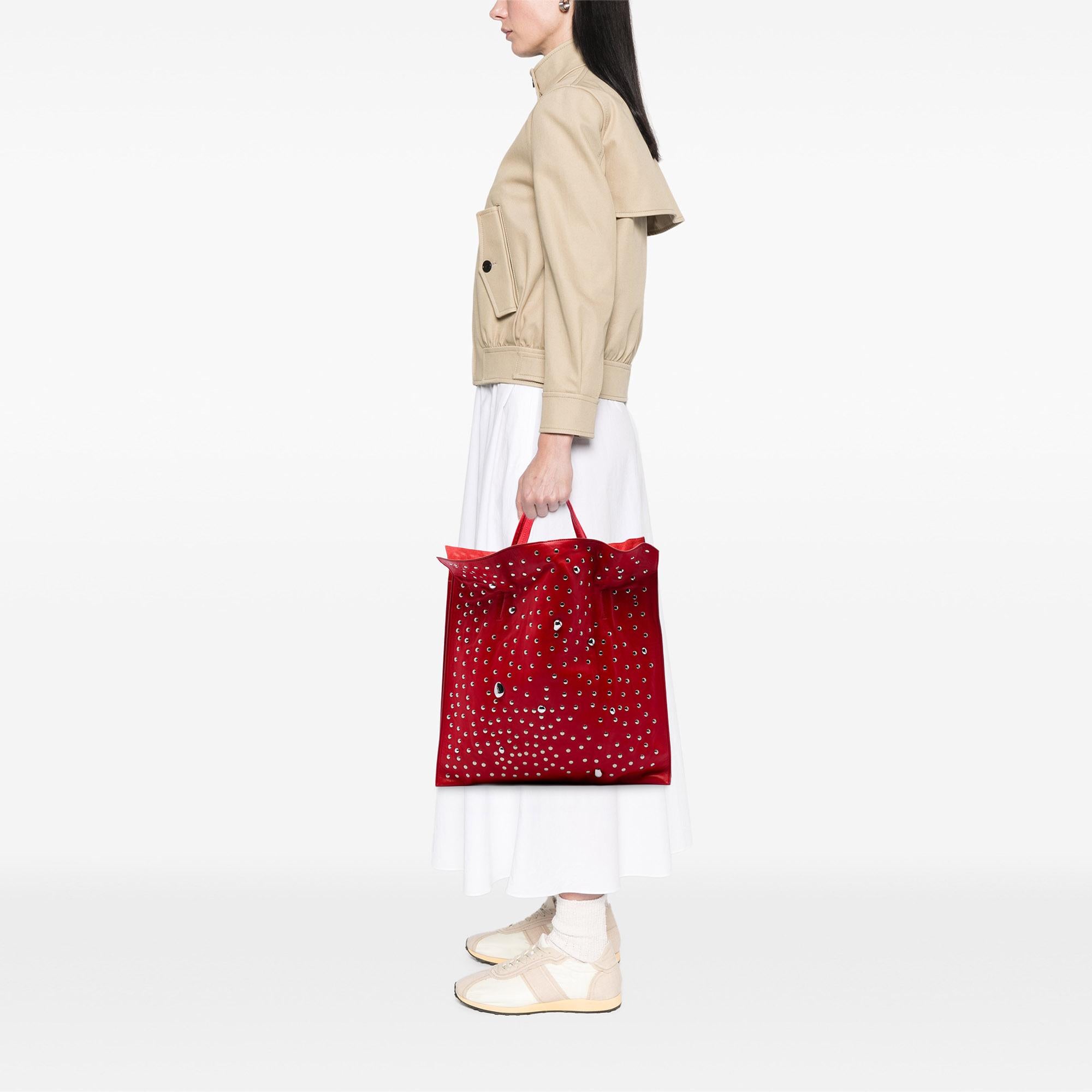 Celine Studded Lambskin Cabas Tote